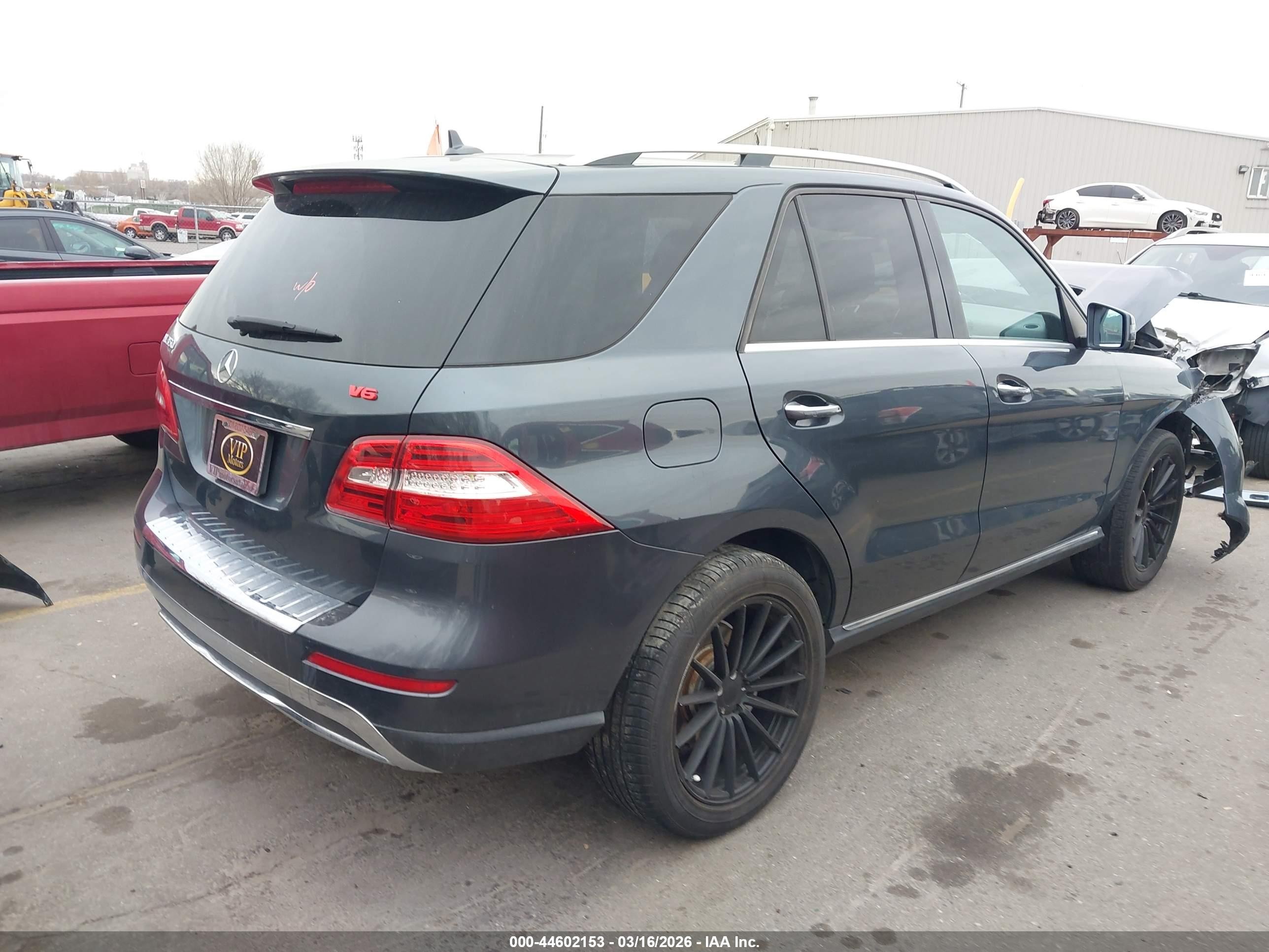2014 Mercedes-Benz ML-Class VIN 4JGDA5JB9EA421465 IAAI salvage auction — Front End, Salvage (Utah), sold $1,200 on 2026-07-02 (photo 4)