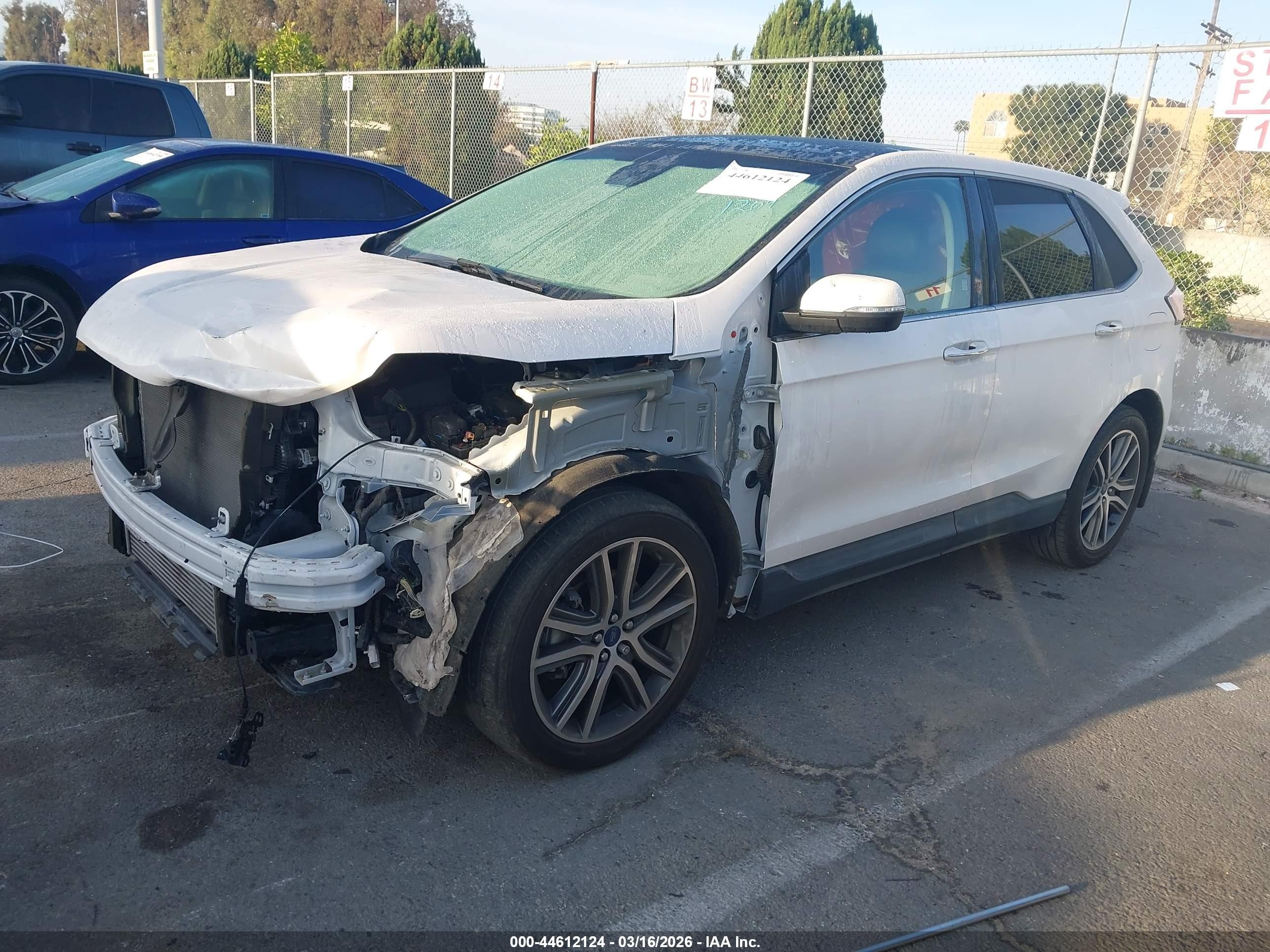 2019 Ford Edge VIN 2FMPK3K91KBC11209 IAAI salvage auction — Front End, Salvage (California), sold $3,600 on 2026-07-09 (photo 2)