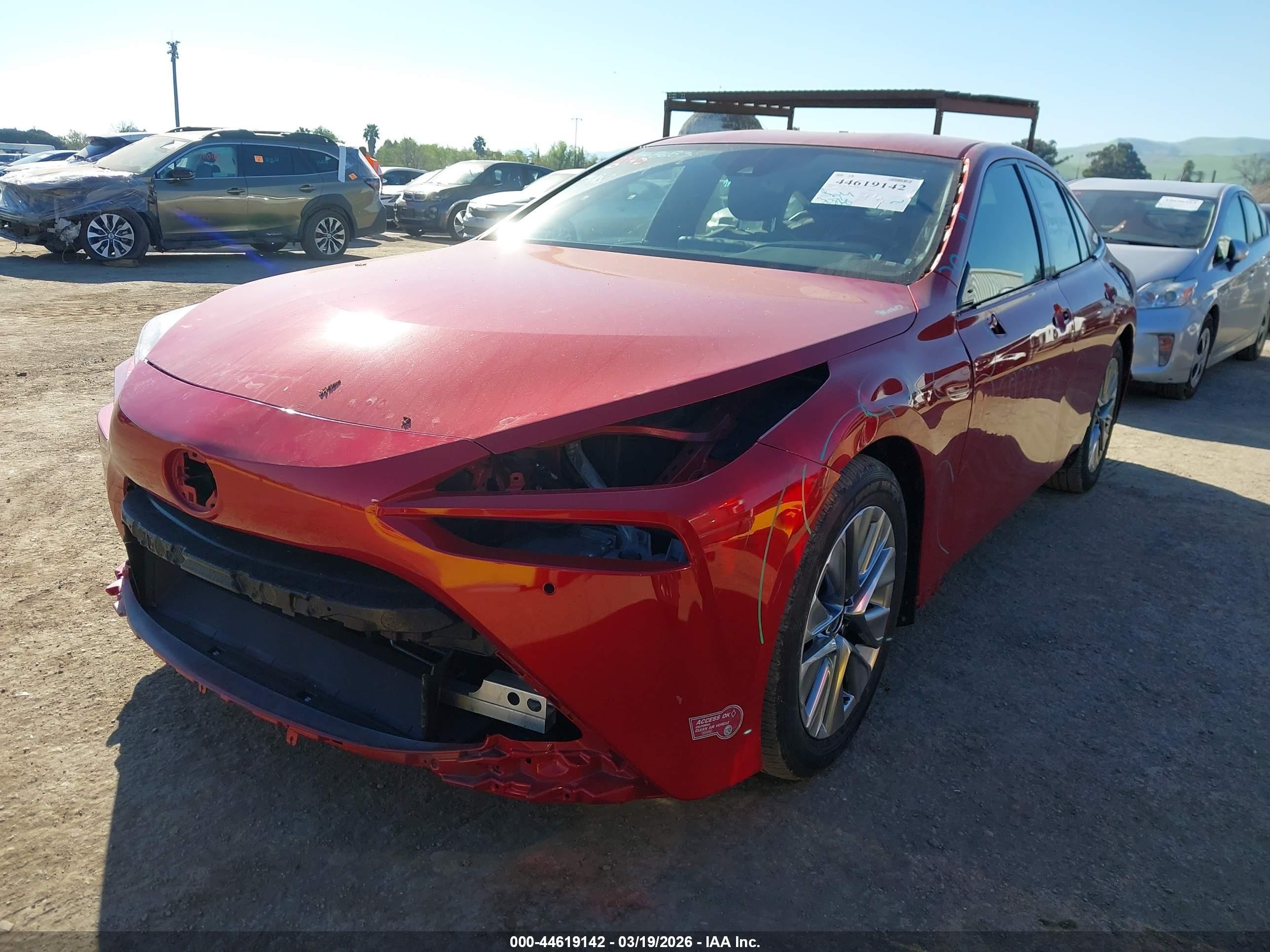 2022 Toyota Mirai VIN JTDAAAAA3NA007184 IAAI salvage auction — Front End, Salvage (California), sold $125 on 2026-07-09 (photo 6)