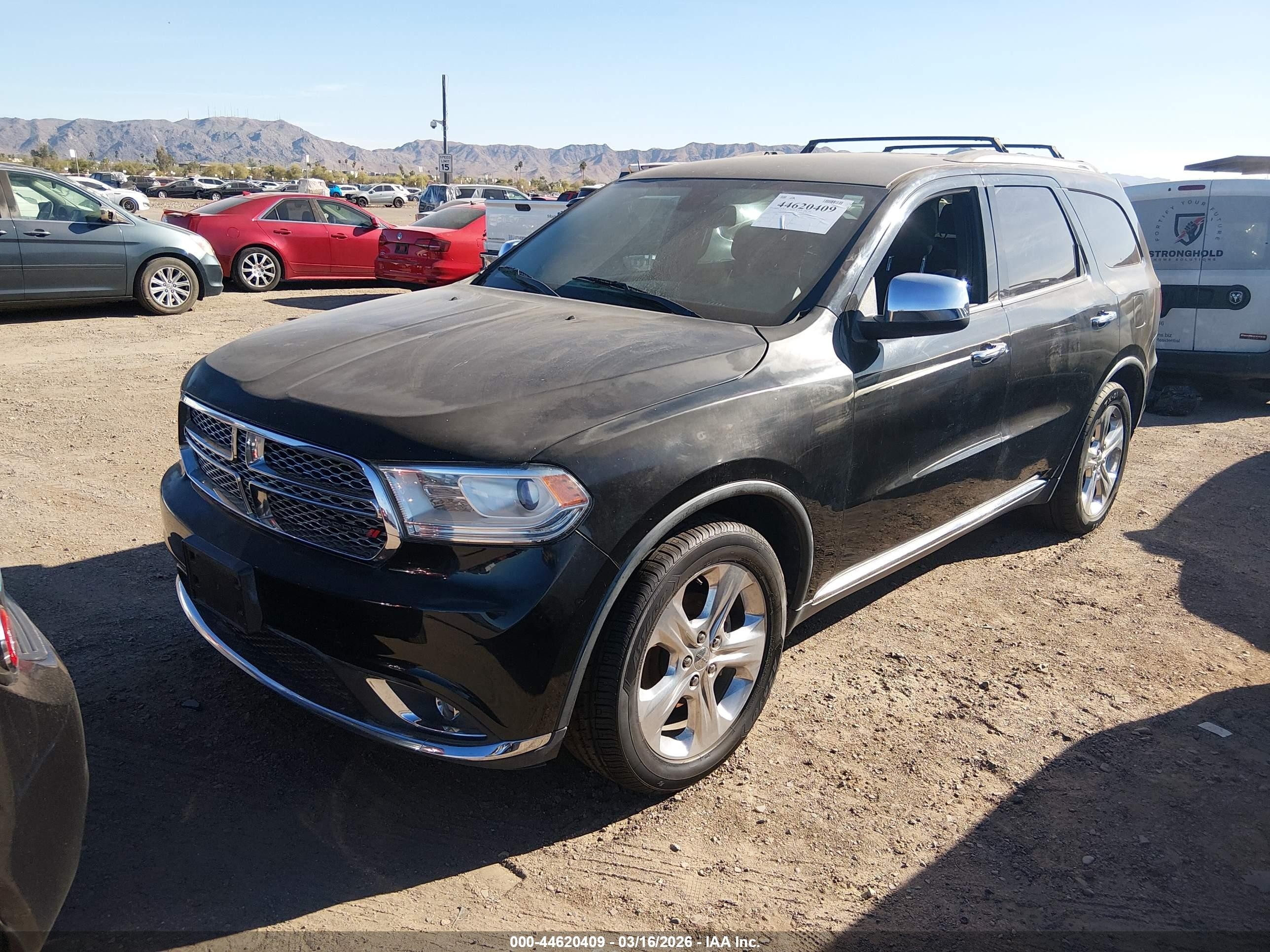 2015 Dodge Durango VIN 1C4RDHAG4FC127668 IAAI salvage auction — Front End, Salvage (Texas), sold $1,900 on 2026-07-07 (photo 2)
