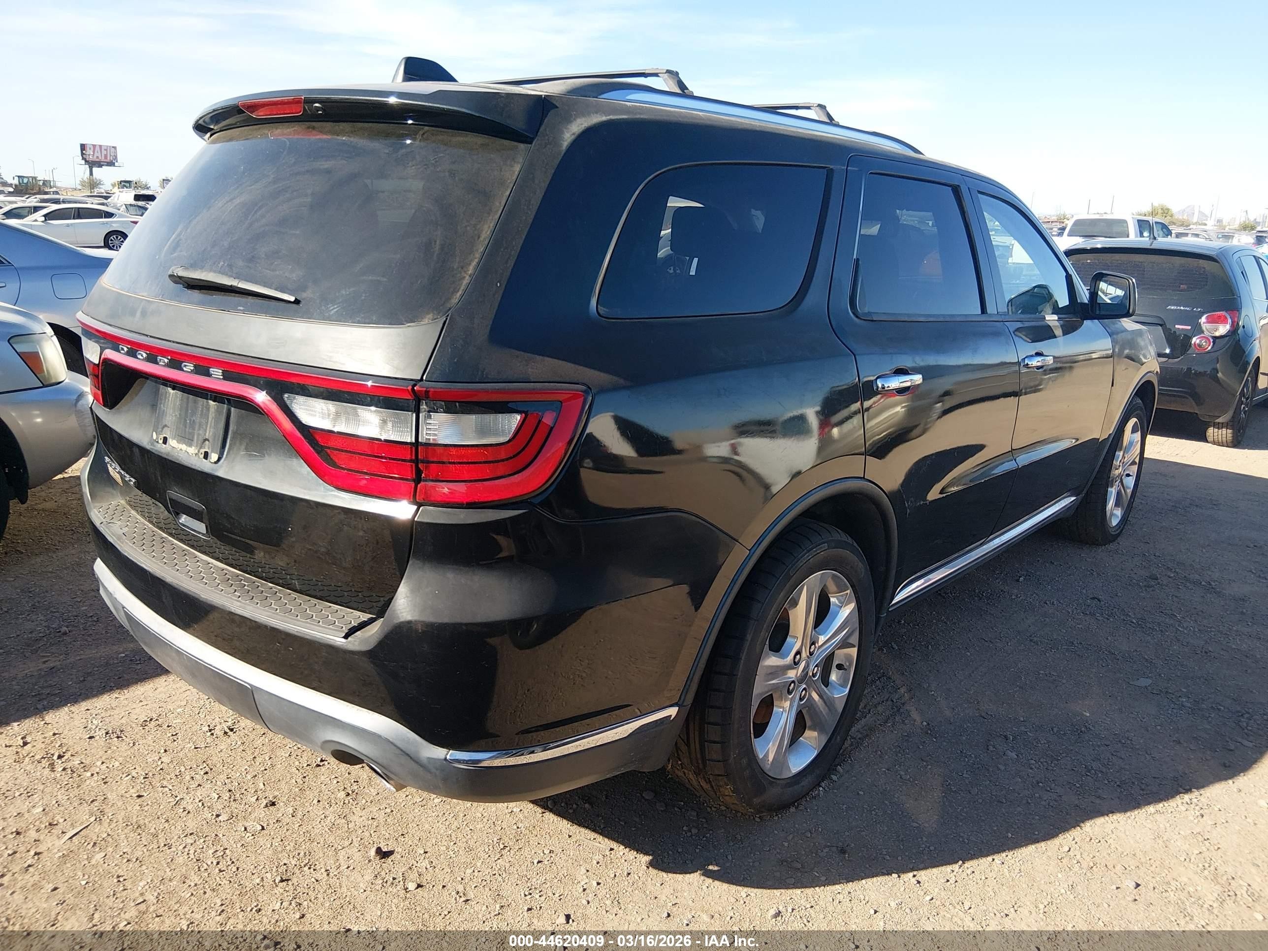 2015 Dodge Durango VIN 1C4RDHAG4FC127668 IAAI salvage auction — Front End, Salvage (Texas), sold $1,900 on 2026-07-07 (photo 4)