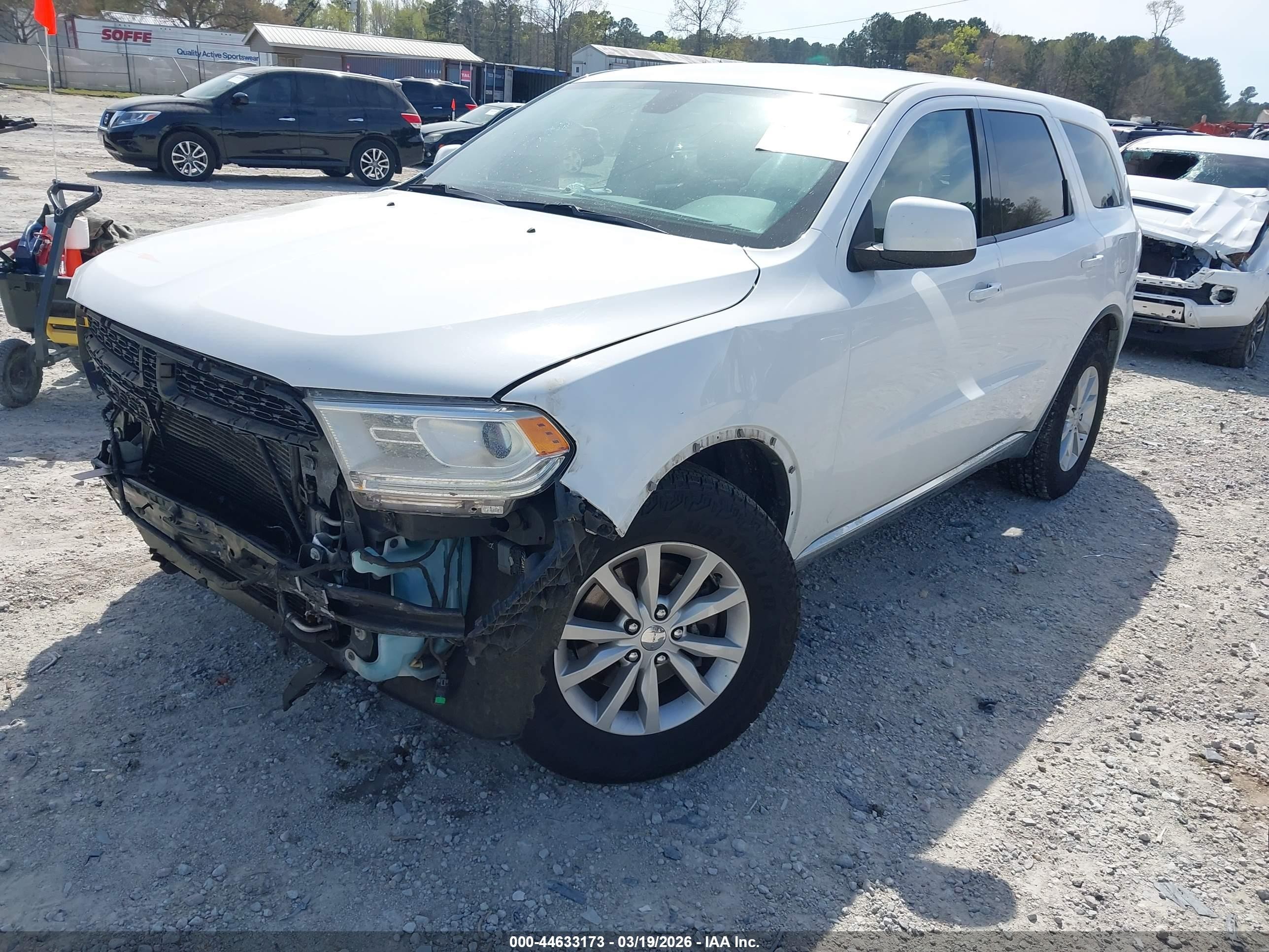 2015 Dodge Durango VIN 1C4RDJFG5FC801777 IAAI salvage auction — Front End, Clear-Dealer Only (North Carolina), sold $425 on 2026-07-07 (photo 2)