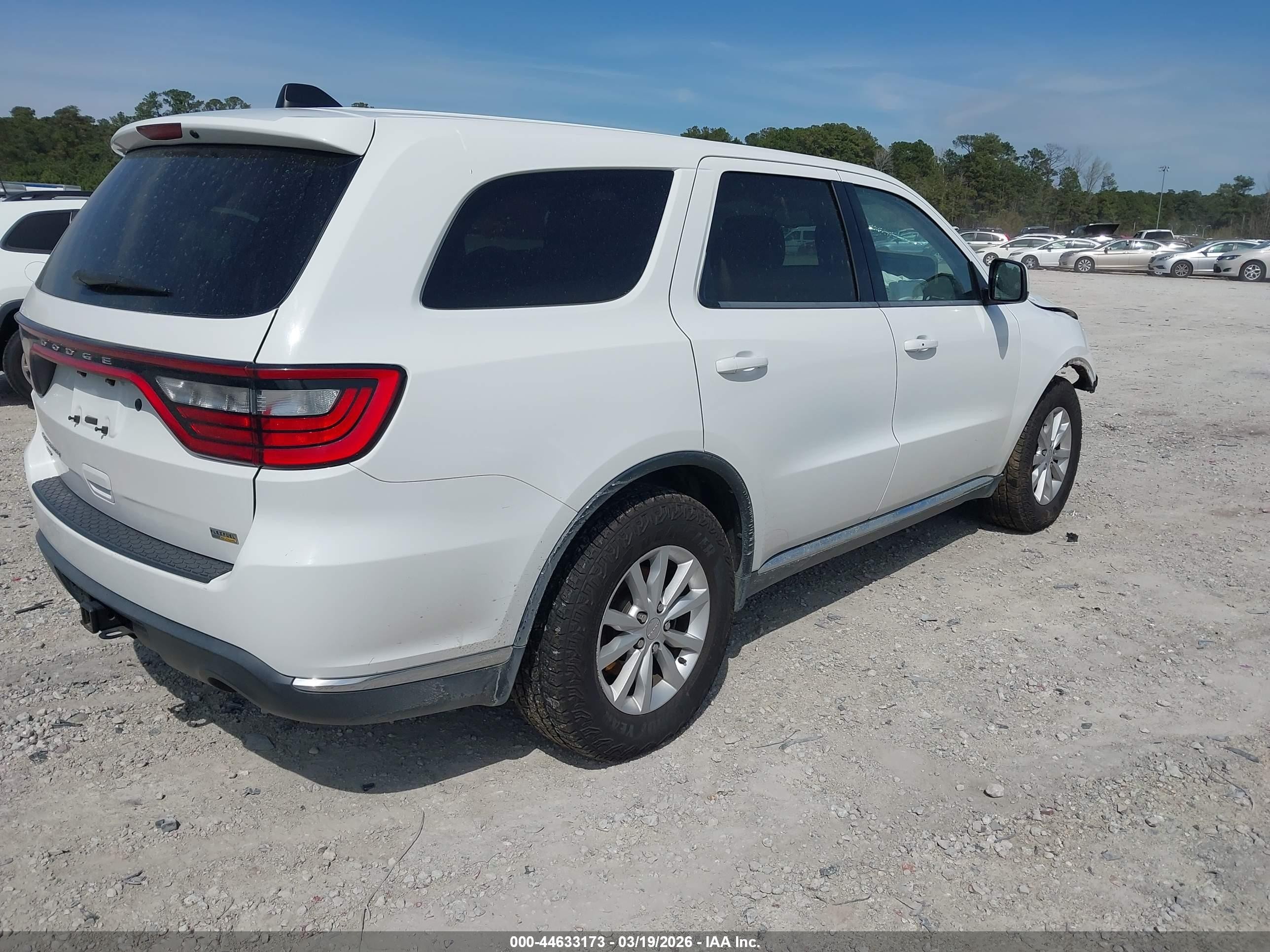 2015 Dodge Durango VIN 1C4RDJFG5FC801777 IAAI salvage auction — Front End, Clear-Dealer Only (North Carolina), sold $425 on 2026-07-07 (photo 4)