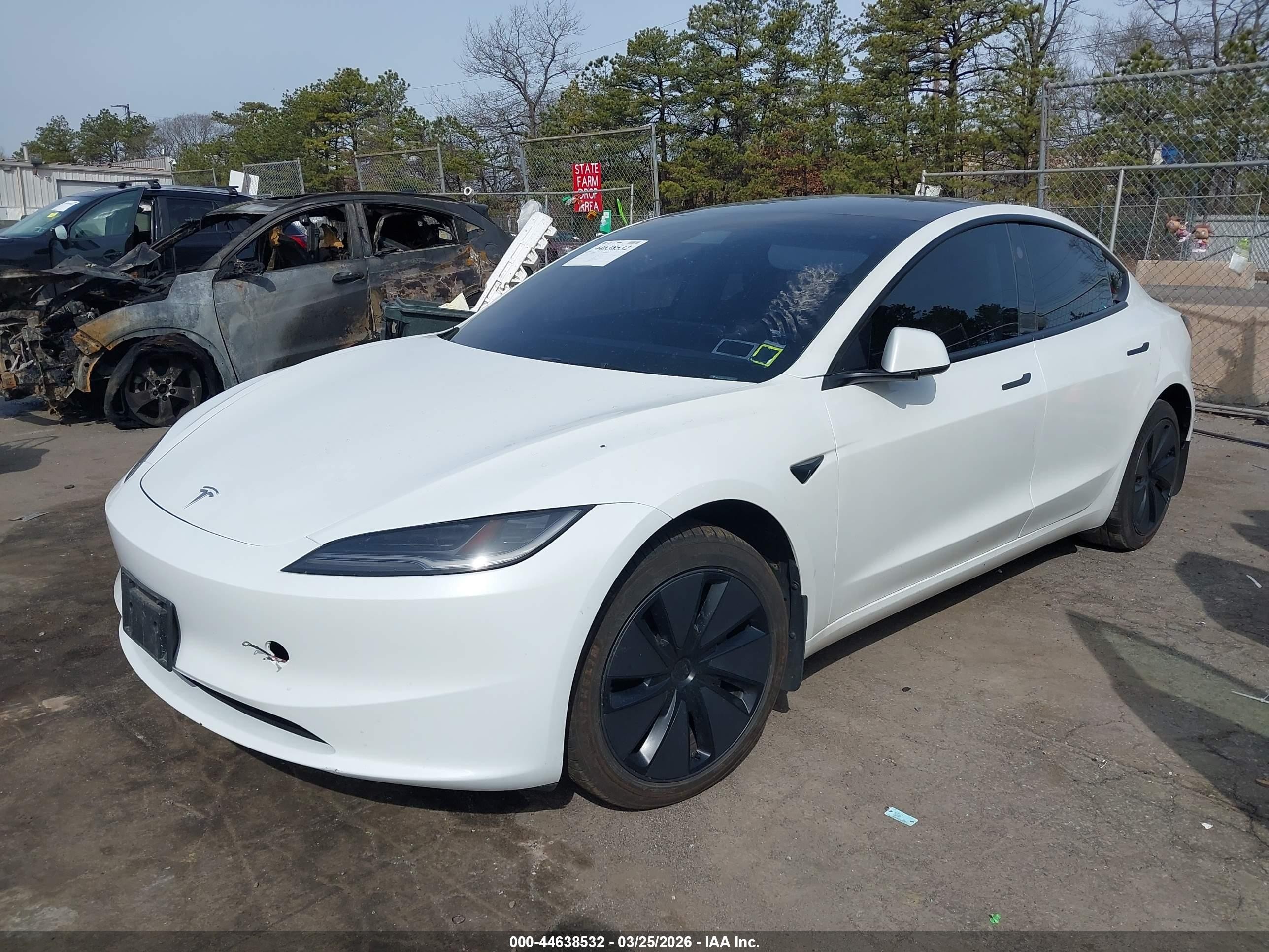 2024 Tesla Model 3 VIN 5YJ3E1EAXRF824429 IAAI salvage auction — Water/Flood, Mv-907A (New York), sold $11,300 on 2026-06-30 (photo 2)