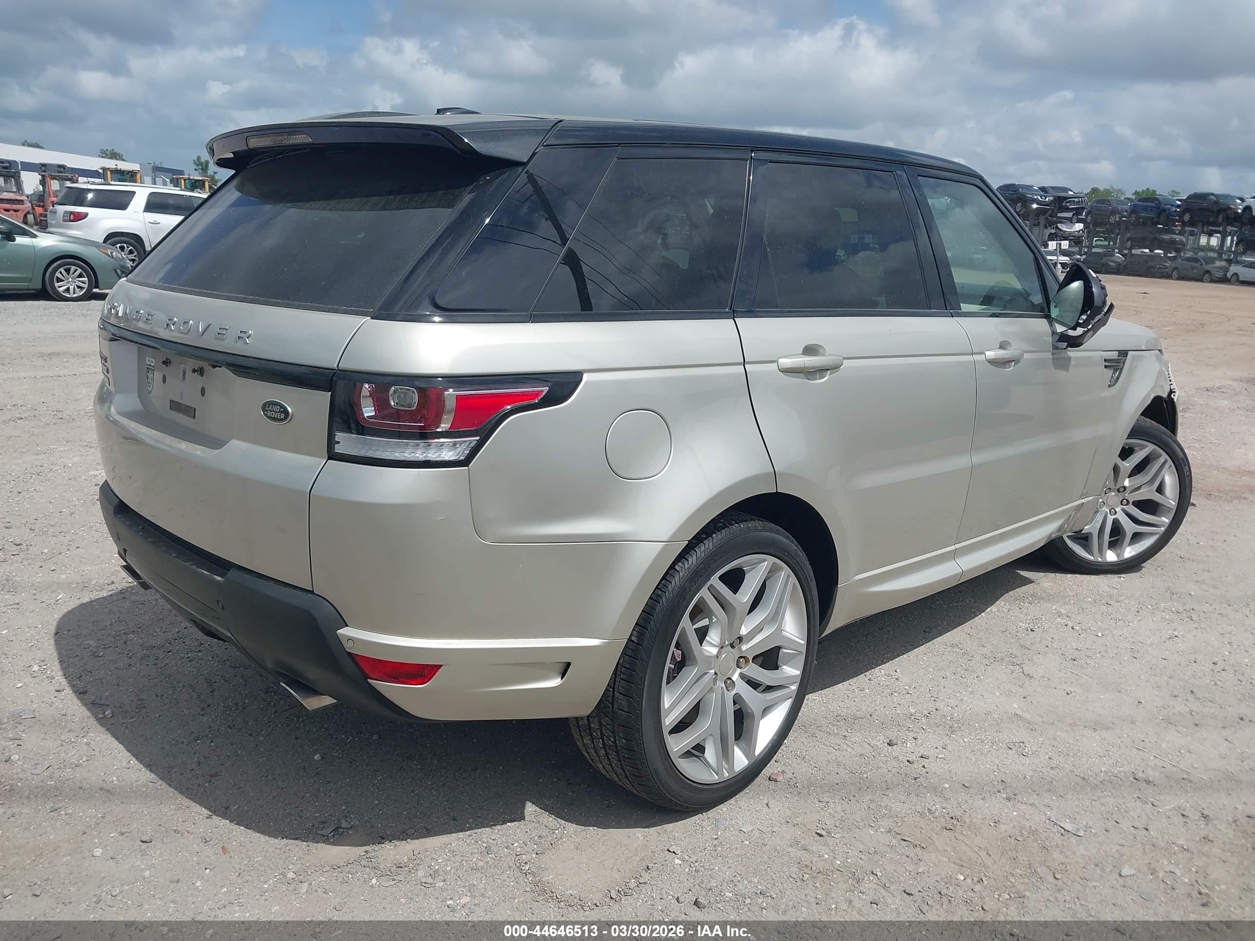2014 Land rover Range rover sport VIN SALWV2TF0EA383293 IAAI salvage auction — Unknown, Rebuildable (Florida), sold $9,300 on 2026-09-19 (photo 4)