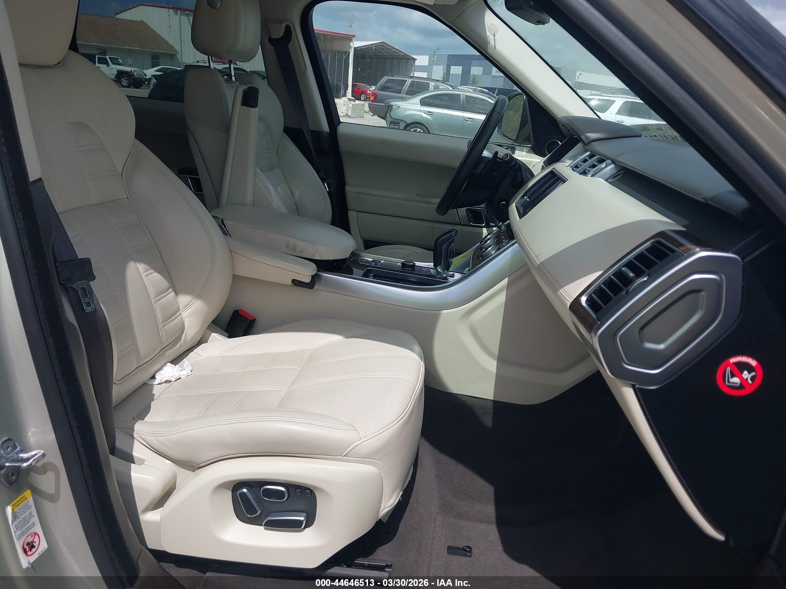2014 Land rover Range rover sport VIN SALWV2TF0EA383293 IAAI salvage auction — Unknown, Rebuildable (Florida), sold $9,300 on 2026-09-19 (photo 5)