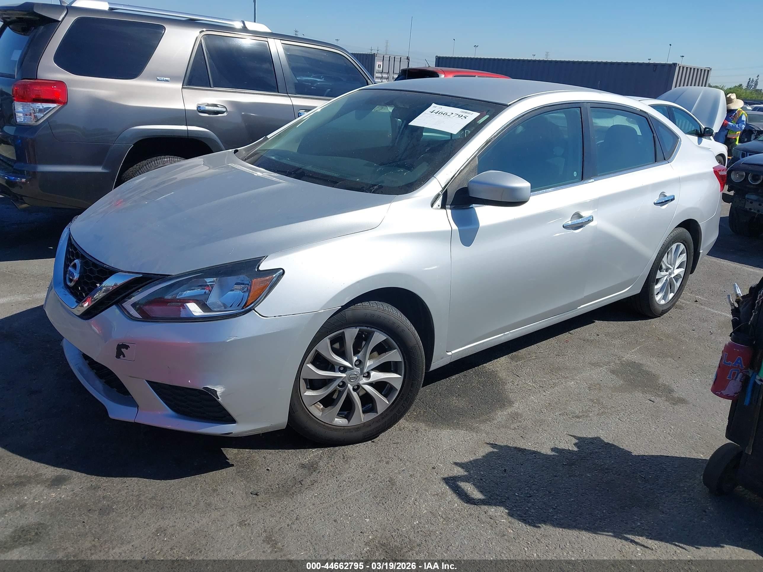 2019 Nissan Sentra VIN 3N1AB7AP3KY418535 IAAI salvage auction — Front End, Salvage (California), sold $2,500 on 2026-07-09 (photo 2)
