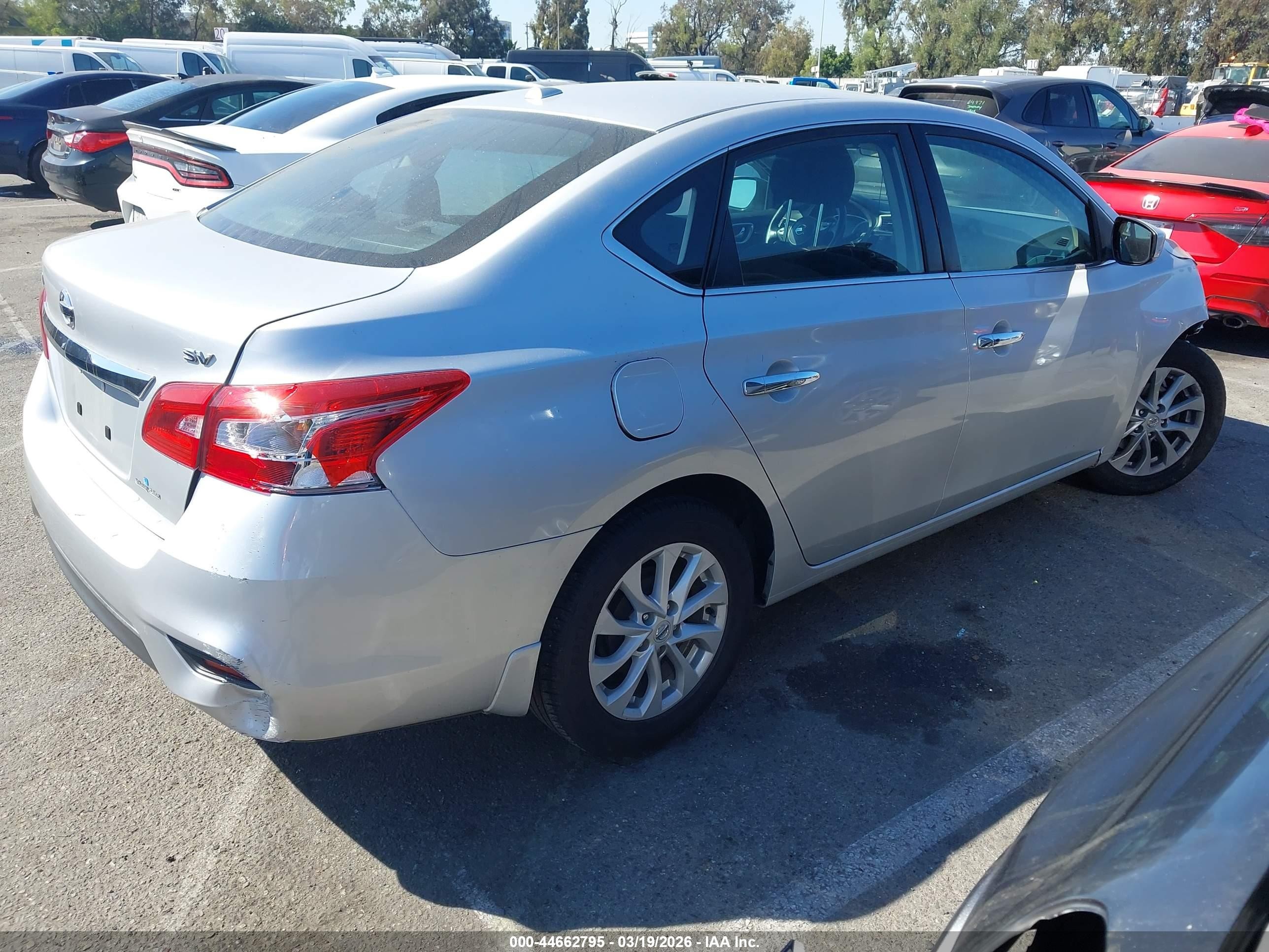 2019 Nissan Sentra VIN 3N1AB7AP3KY418535 IAAI salvage auction — Front End, Salvage (California), sold $2,500 on 2026-07-09 (photo 4)