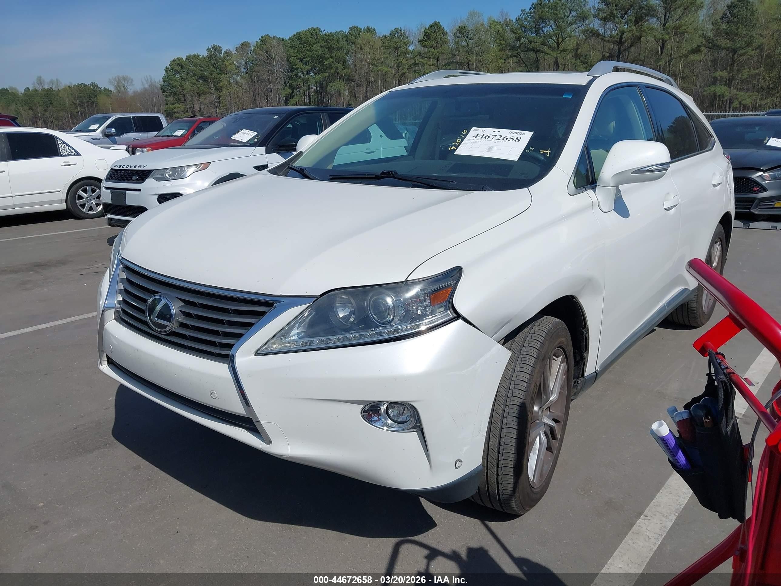 2015 Lexus Rx VIN 2T2ZK1BA4FC191283 IAAI salvage auction — Side, Salvage (North Carolina), sold $5,500 on 2026-09-03 (photo 2)