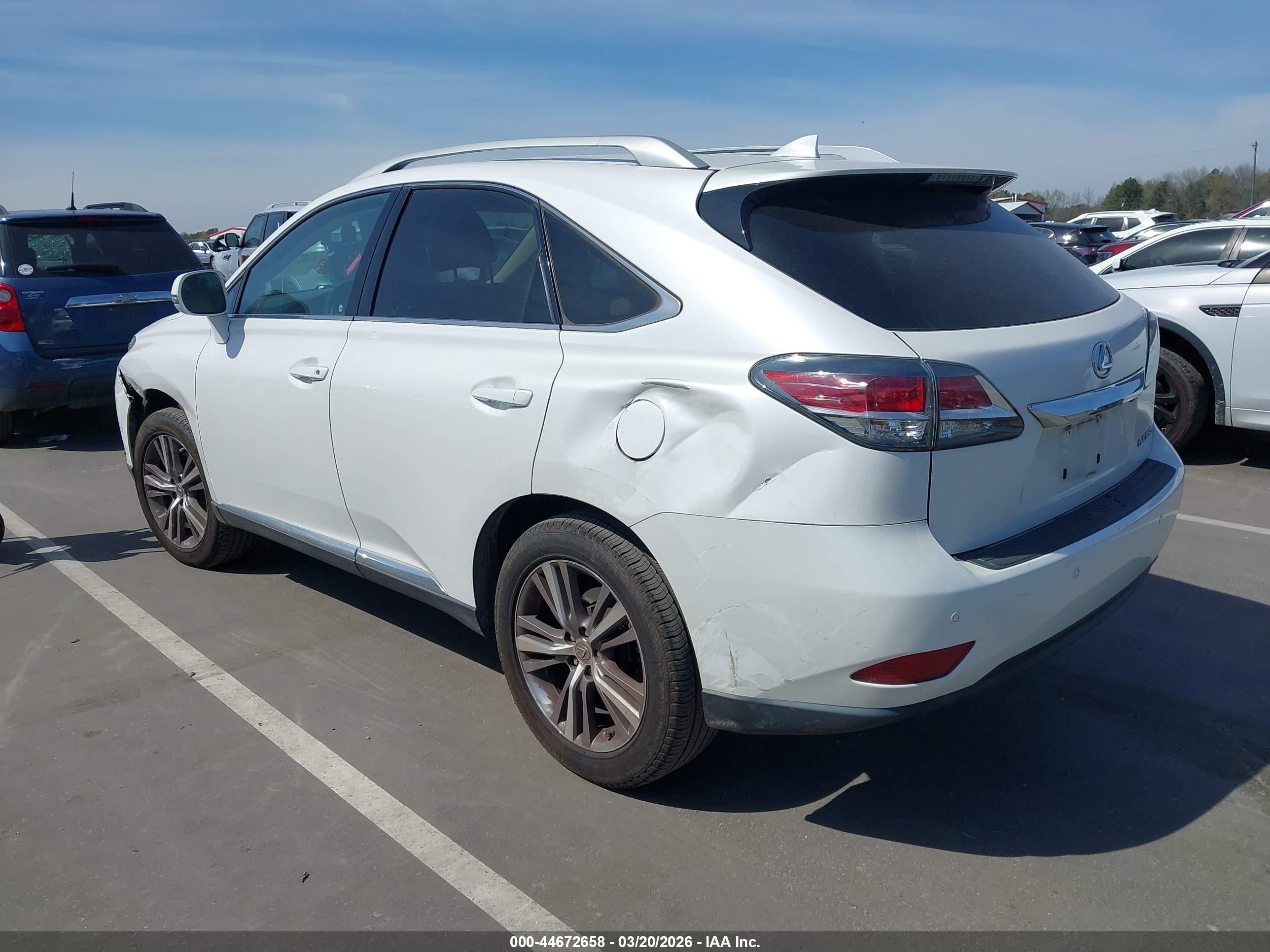 2015 Lexus Rx VIN 2T2ZK1BA4FC191283 IAAI salvage auction — Side, Salvage (North Carolina), sold $5,500 on 2026-09-03 (photo 3)