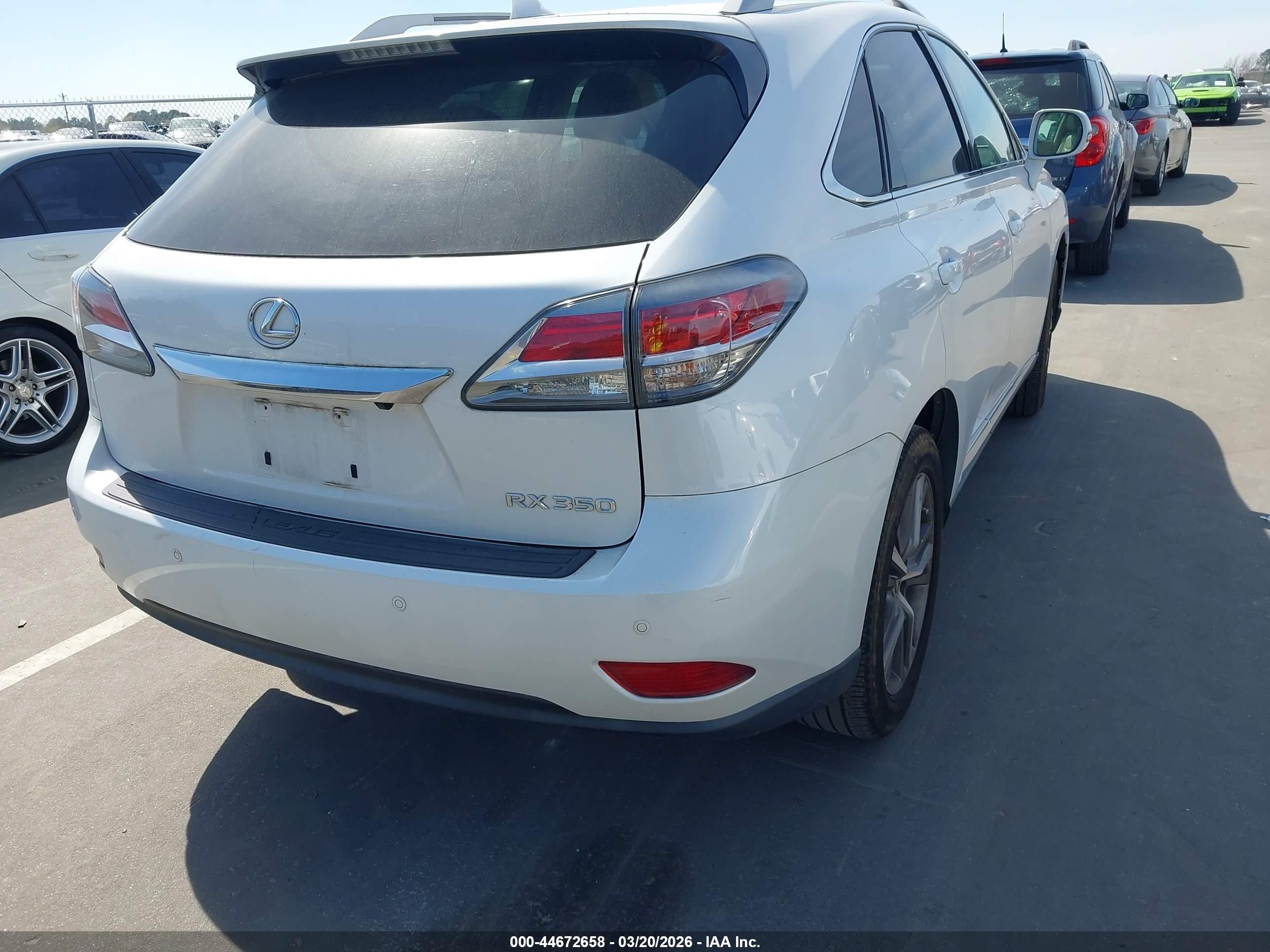2015 Lexus Rx VIN 2T2ZK1BA4FC191283 IAAI salvage auction — Side, Salvage (North Carolina), sold $5,500 on 2026-09-03 (photo 4)