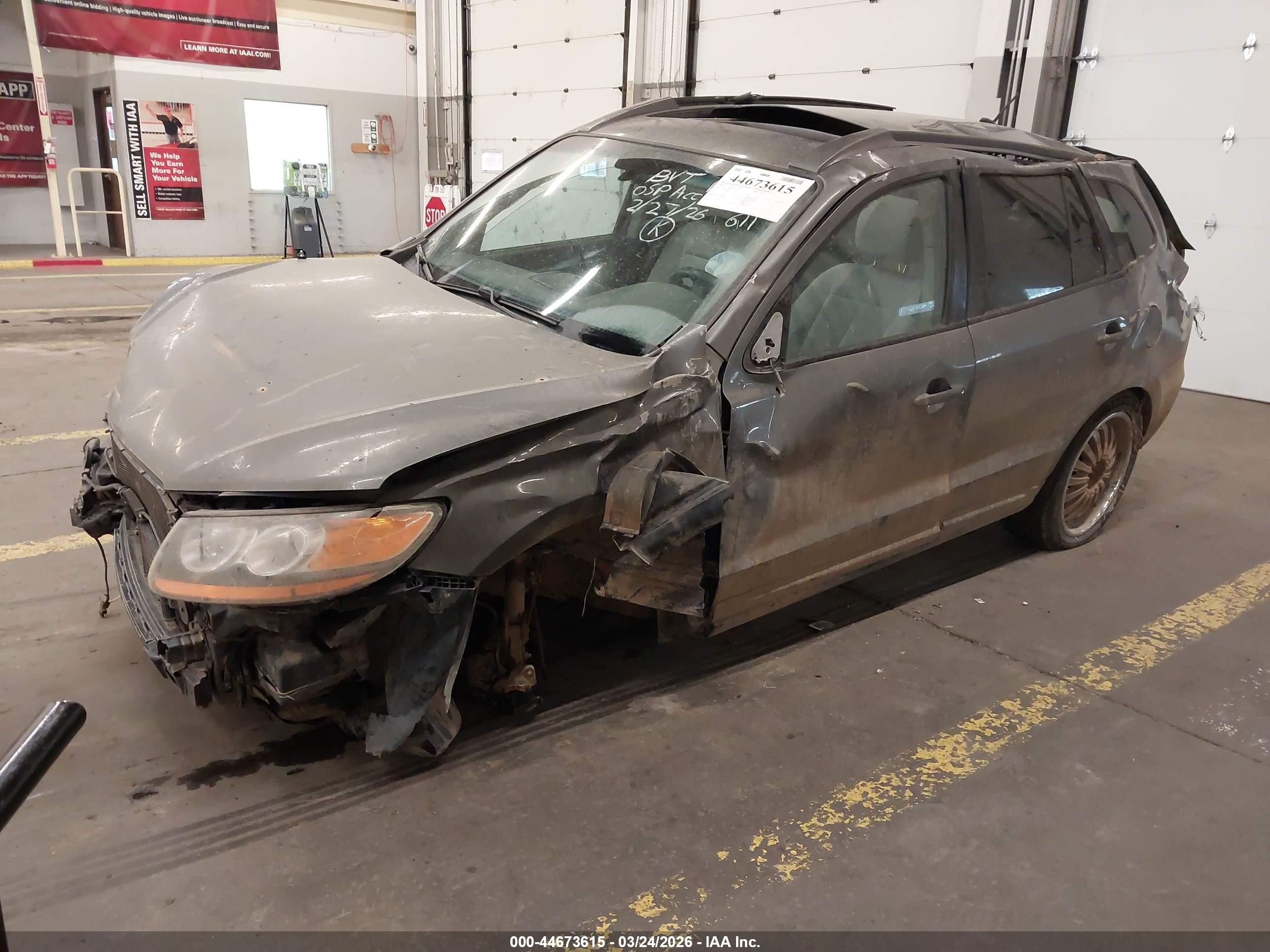 2009 Hyundai Santa Fe VIN 5NMSH73EX9H315628 IAAI salvage auction — All Over, Salvage (Oregon), sold $350 on 2026-07-09 (photo 2)