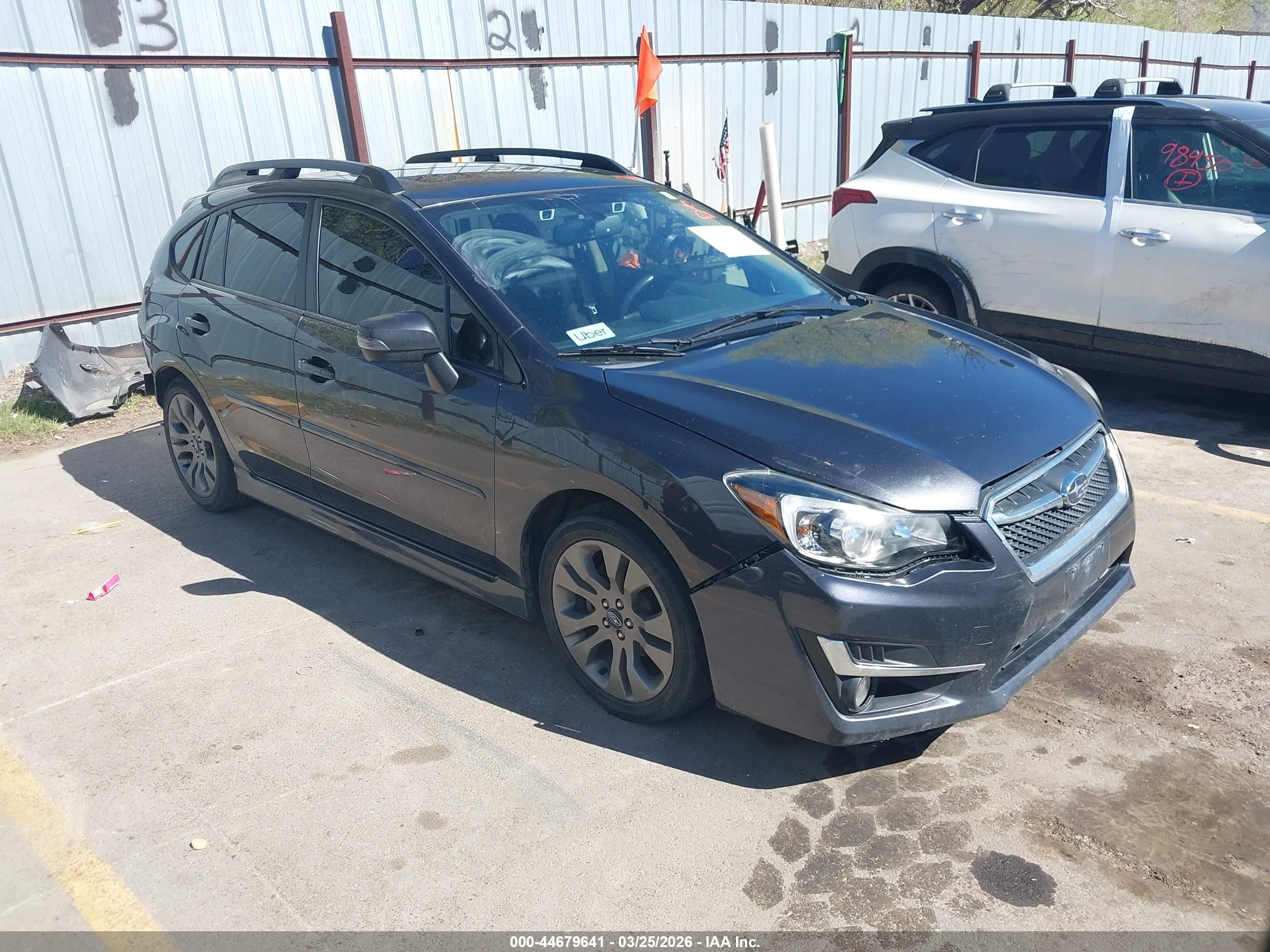 2016 Subaru Impreza VIN JF1GPAS6XG8208518 IAAI salvage auction — Rear End, Salvage (Utah), sold $1,175 on 2026-07-09 (photo 1)
