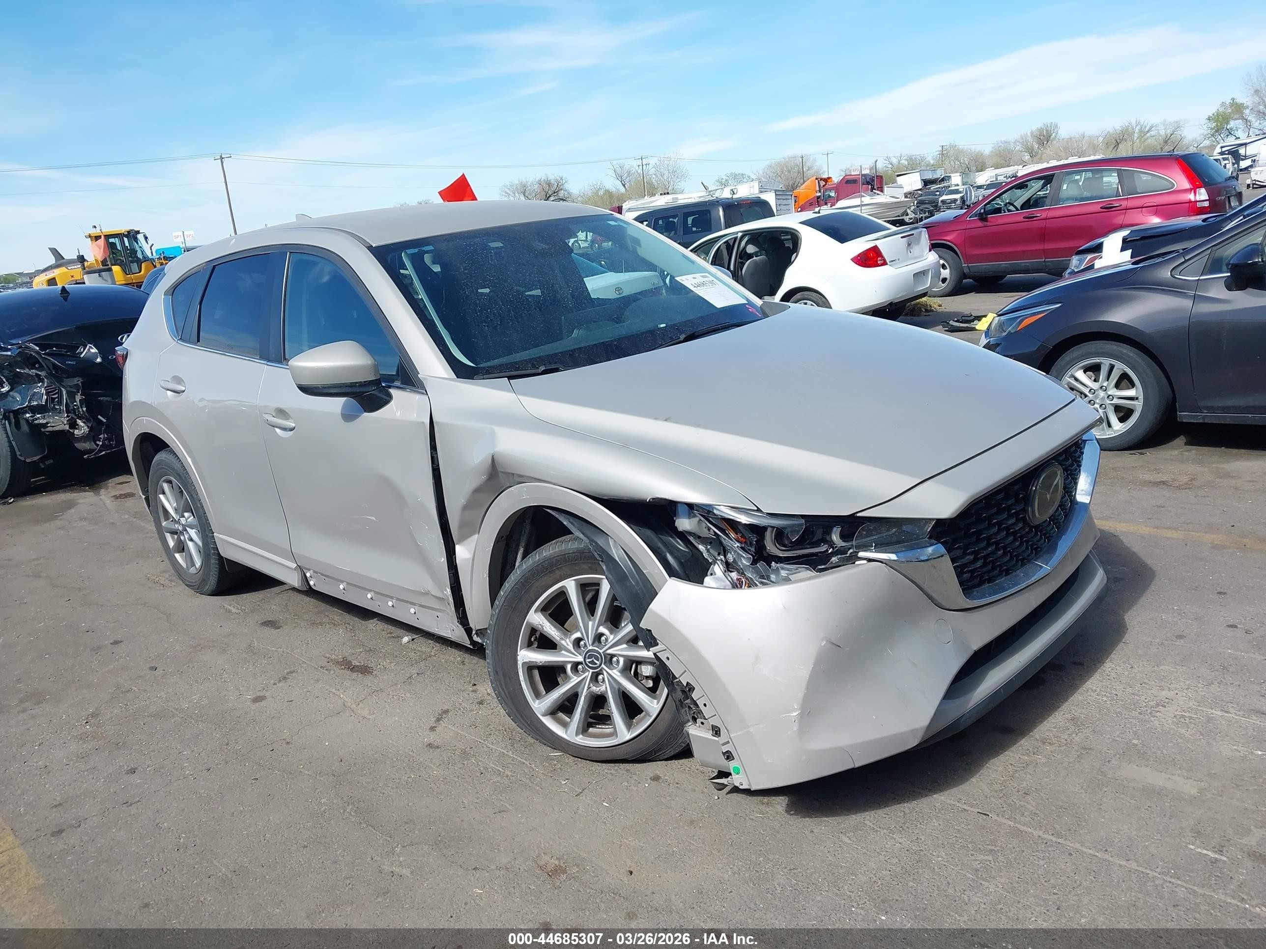 2024 Mazda CX-5 VIN JM3KFBBL6R0446183 IAAI salvage auction — Side, Rebuildable (Florida), sold $7,100 on 2026-07-02 (photo 1)