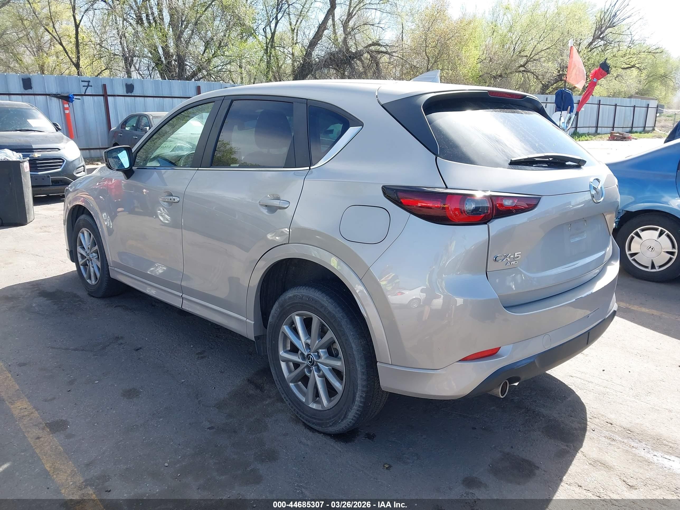 2024 Mazda CX-5 VIN JM3KFBBL6R0446183 IAAI salvage auction — Side, Rebuildable (Florida), sold $7,100 on 2026-07-02 (photo 3)