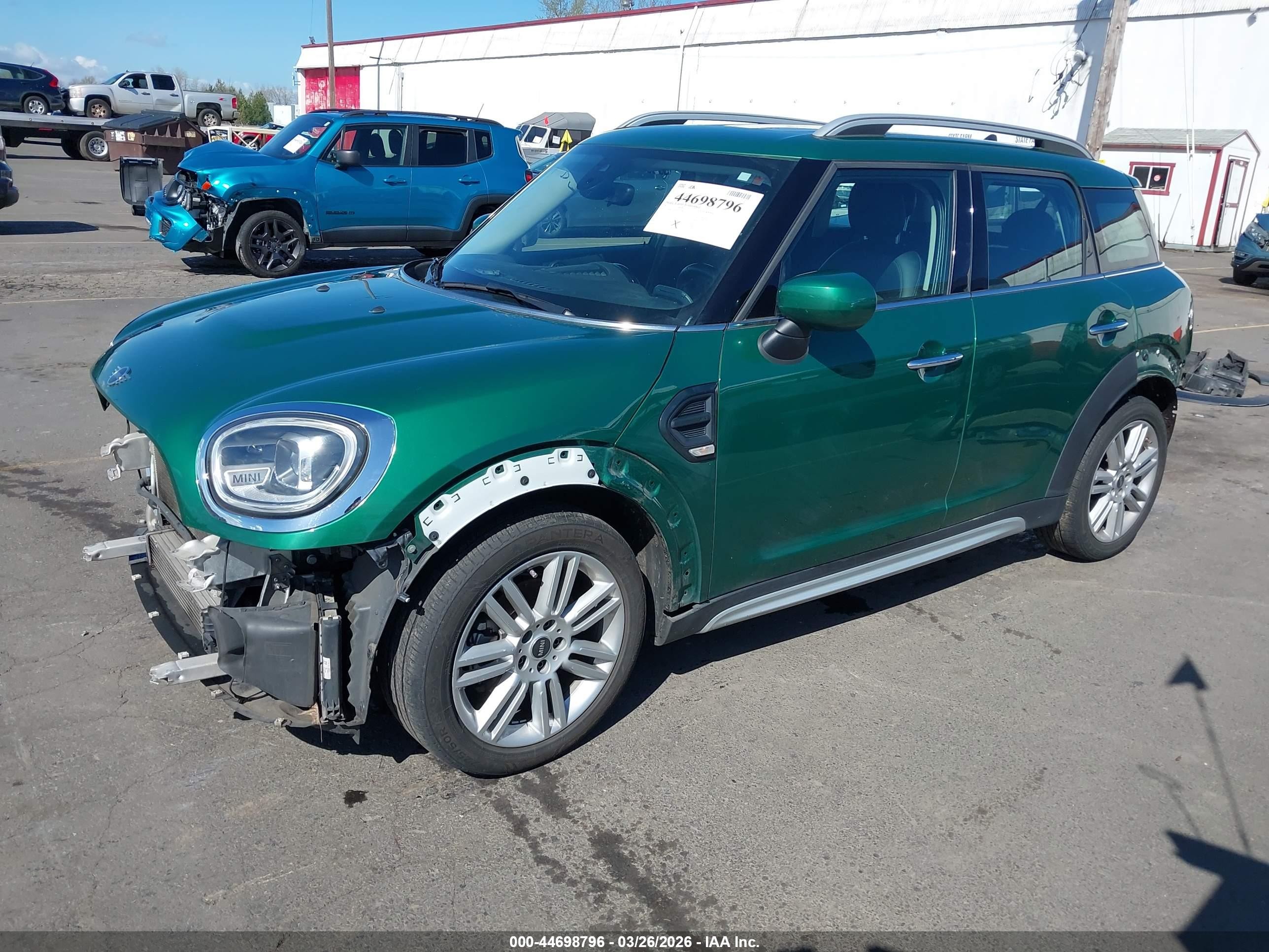 2022 Mini Countryman VIN WMZ23BR06N3N68371 IAAI salvage auction — Front End, Salvage (Oregon), sold $4,025 on 2026-07-09 (photo 2)