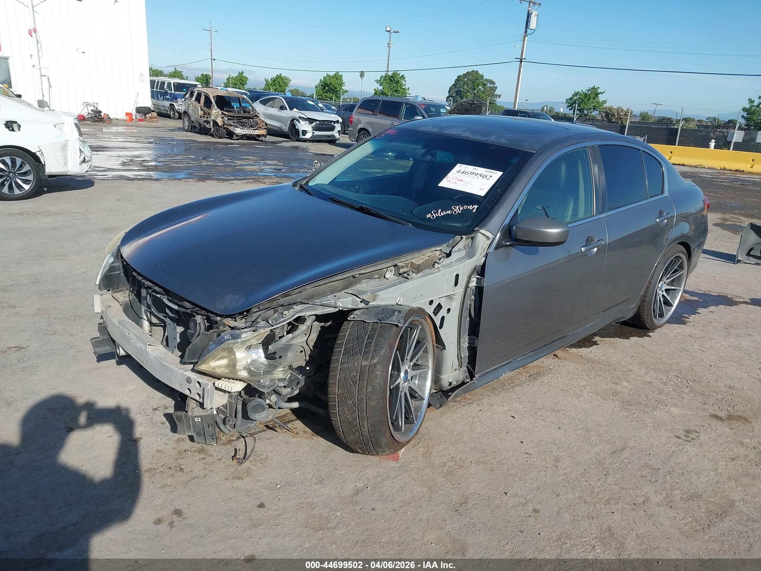 2012 Infiniti G37 VIN JN1CV6AP9CM622335 IAAI salvage auction — Unknown, Salvage (California), sold $700 on 2026-07-09 (photo 2)