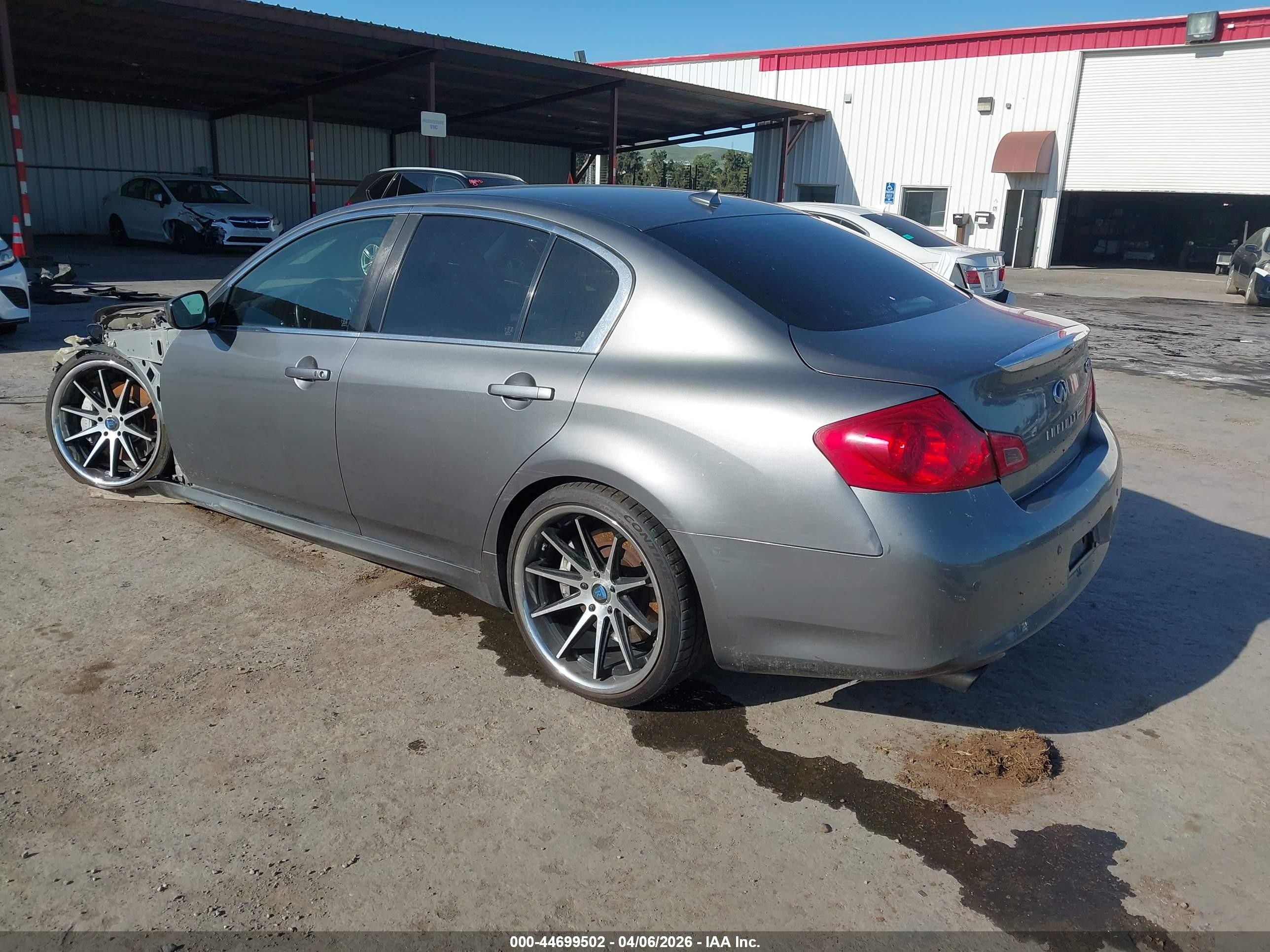 2012 Infiniti G37 VIN JN1CV6AP9CM622335 IAAI salvage auction — Unknown, Salvage (California), sold $700 on 2026-07-09 (photo 3)