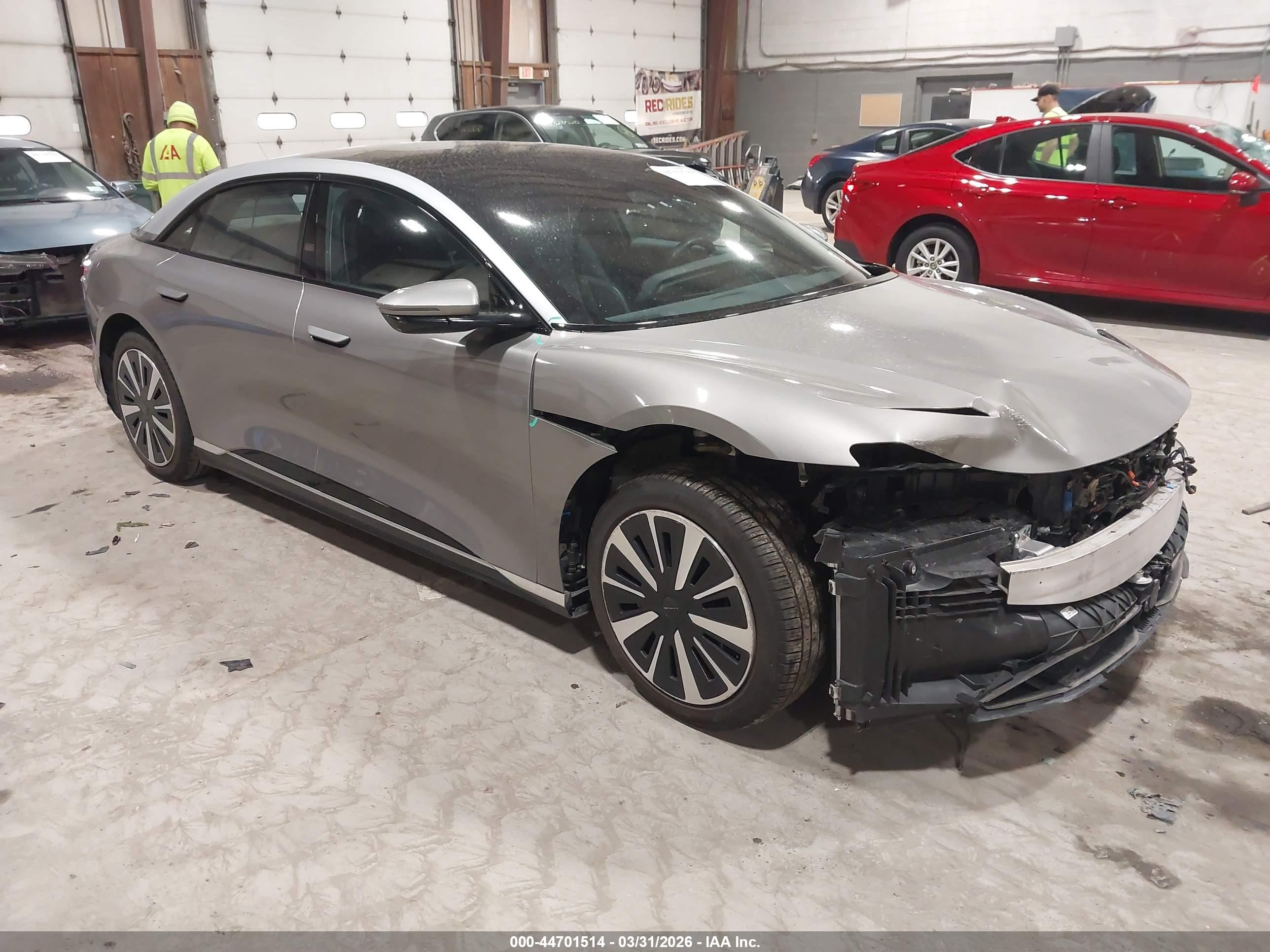 2023 Lucid Air VIN 50EA1TEA9PA002317 IAAI salvage auction — Front End, Mv-907A (New York), sold $8,550 on 2026-05-21 (photo 1)