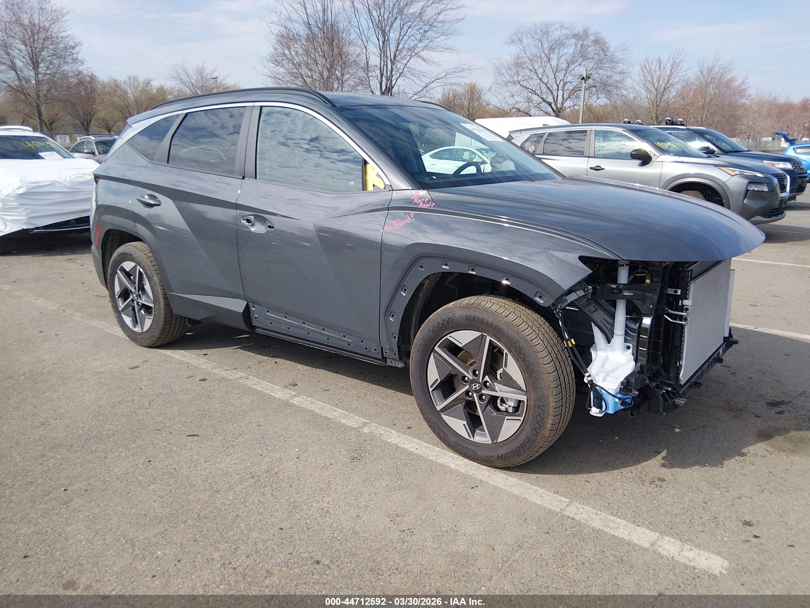 2026 Hyundai Tucson VIN 5NMJBCDE4TH691351 IAAI salvage auction — Front End, Salvage (New Jersey), sold $8,300 on 2026-09-08 (photo 1)