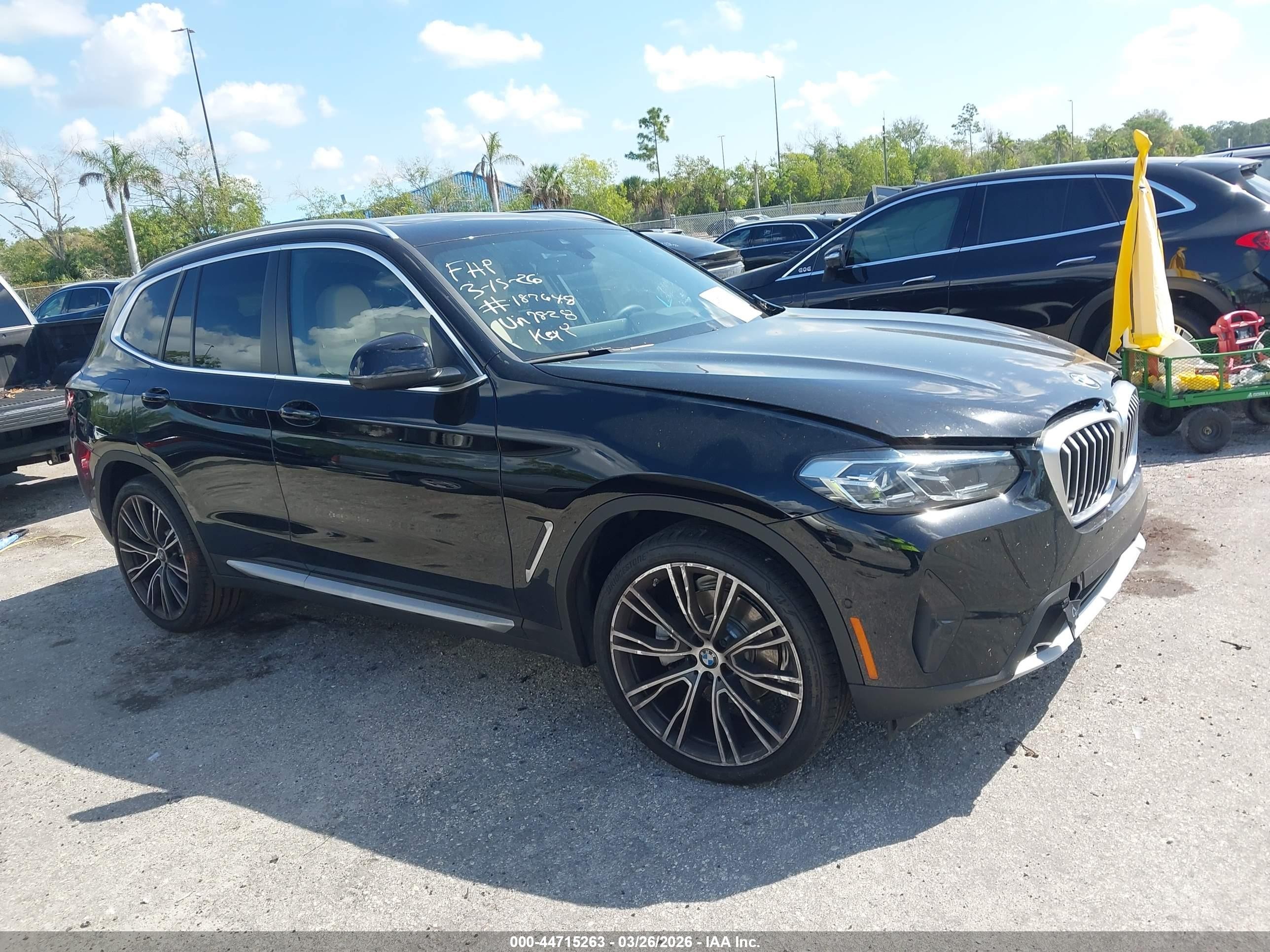 2024 BMW X3 VIN WBX47DP02RN307828 — IAAI salvage auction photo