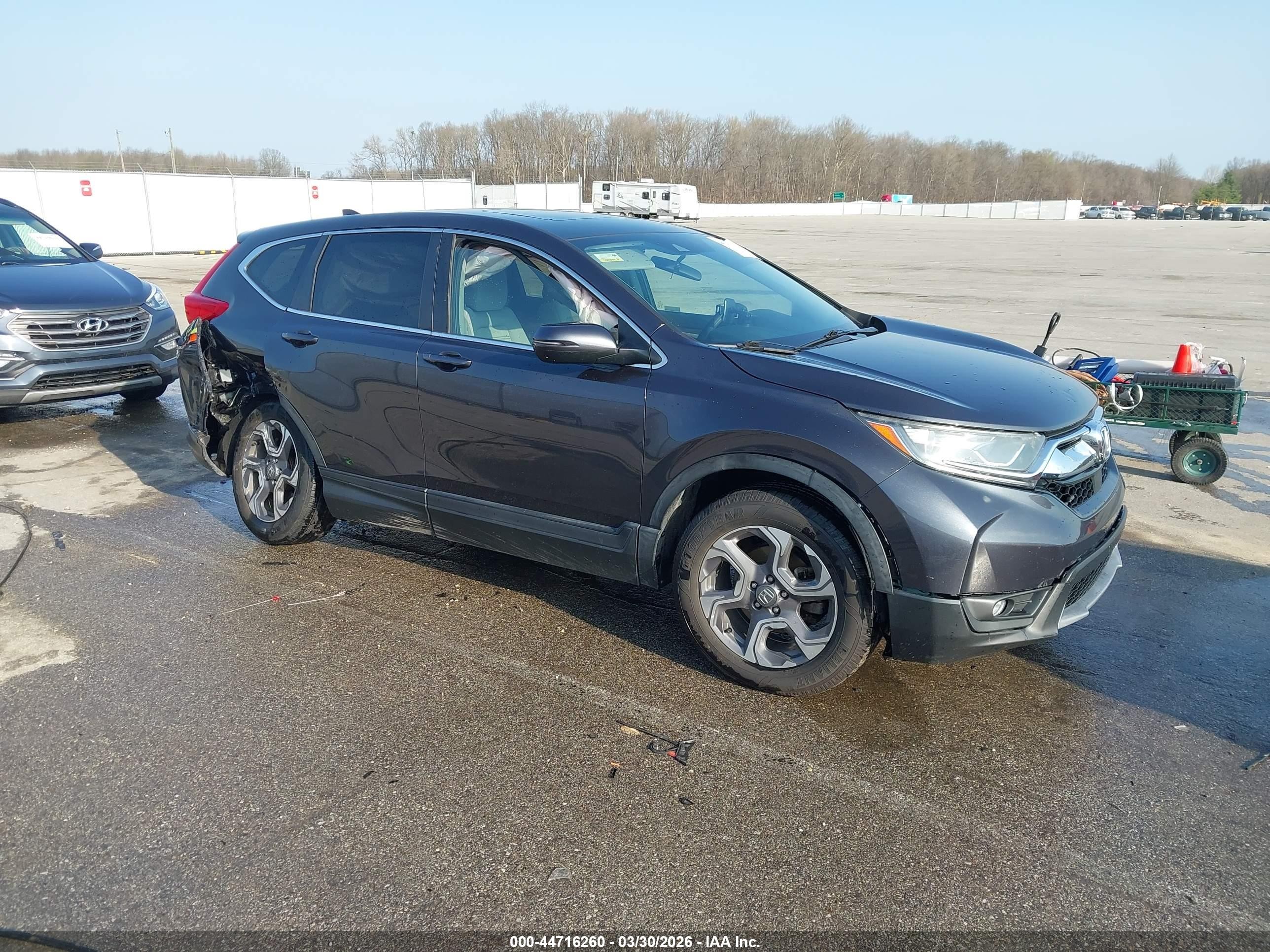 2018 Honda CR-V VIN 7FARW2H56JE049311 IAAI salvage auction — Rear End, Clear (Indiana), sold $6,400 on 2026-07-12 (photo 1)