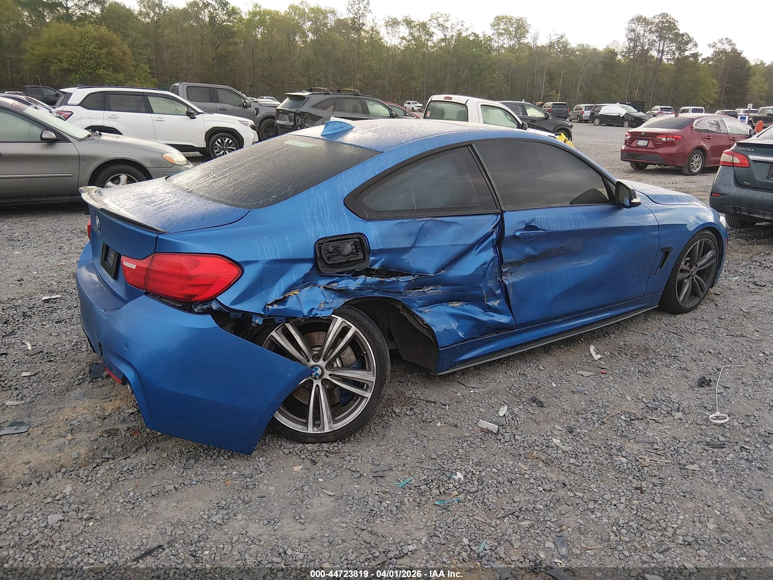 2014 BMW 4er VIN WBA3R1C52EK192689 IAAI salvage auction — Side, Salvage (South Carolina), sold $2,700 on 2026-09-11 (photo 4)
