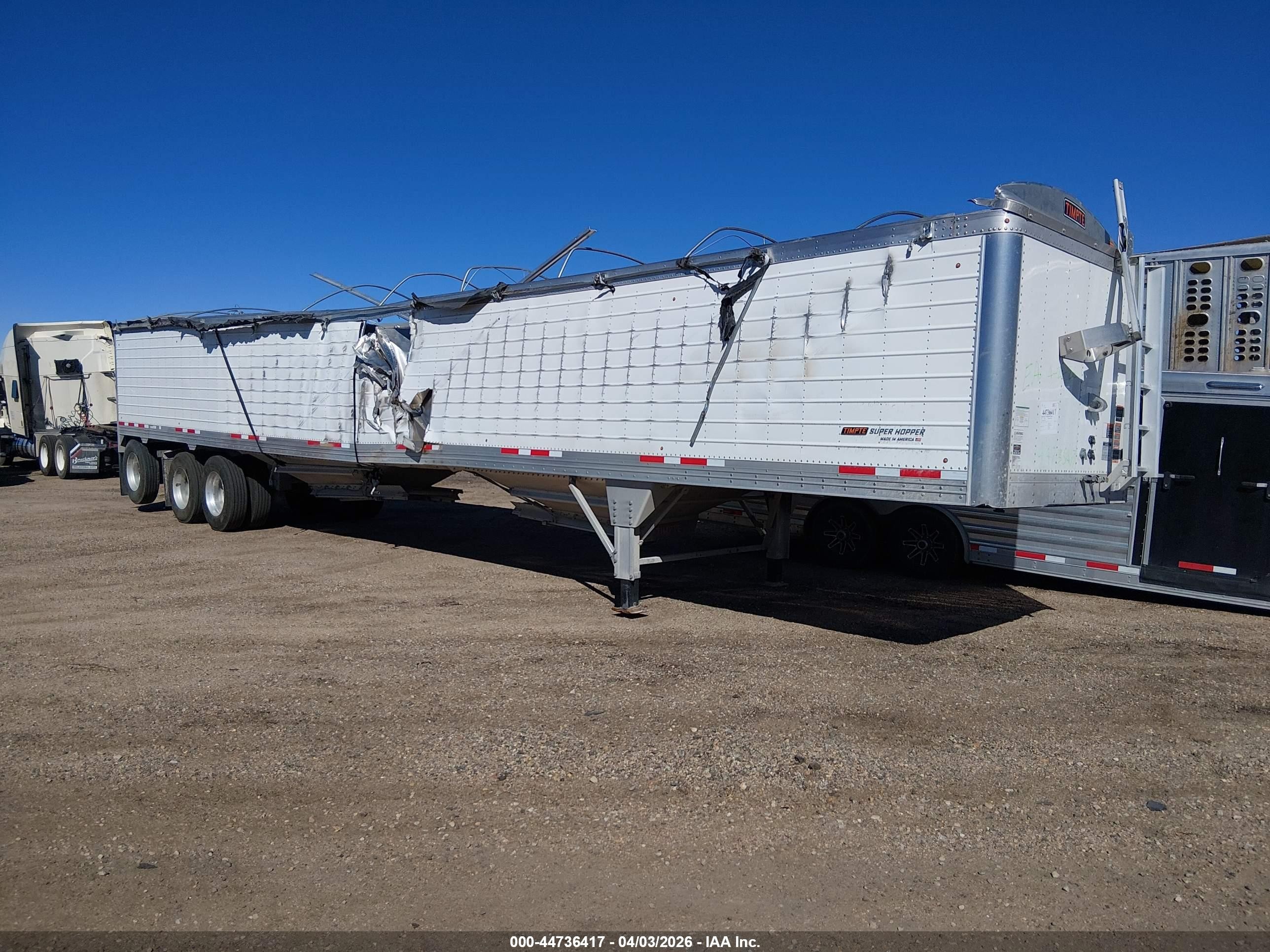 2026 Timpte Grain trailer VIN 1TDH50031TB189751 IAAI salvage auction — All Over, Salvage (Colorado), sold $950 on 2026-09-09 (photo 1)