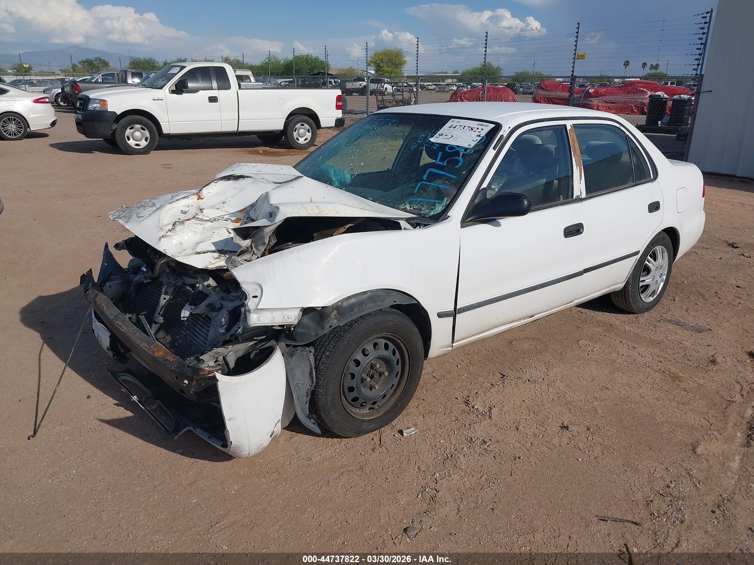 1999 Toyota Corolla VIN 1NXBR12E6XZ177583 IAAI salvage auction — Front End, Salvage (Arizona), sold $200 on 2026-06-01 (photo 2)