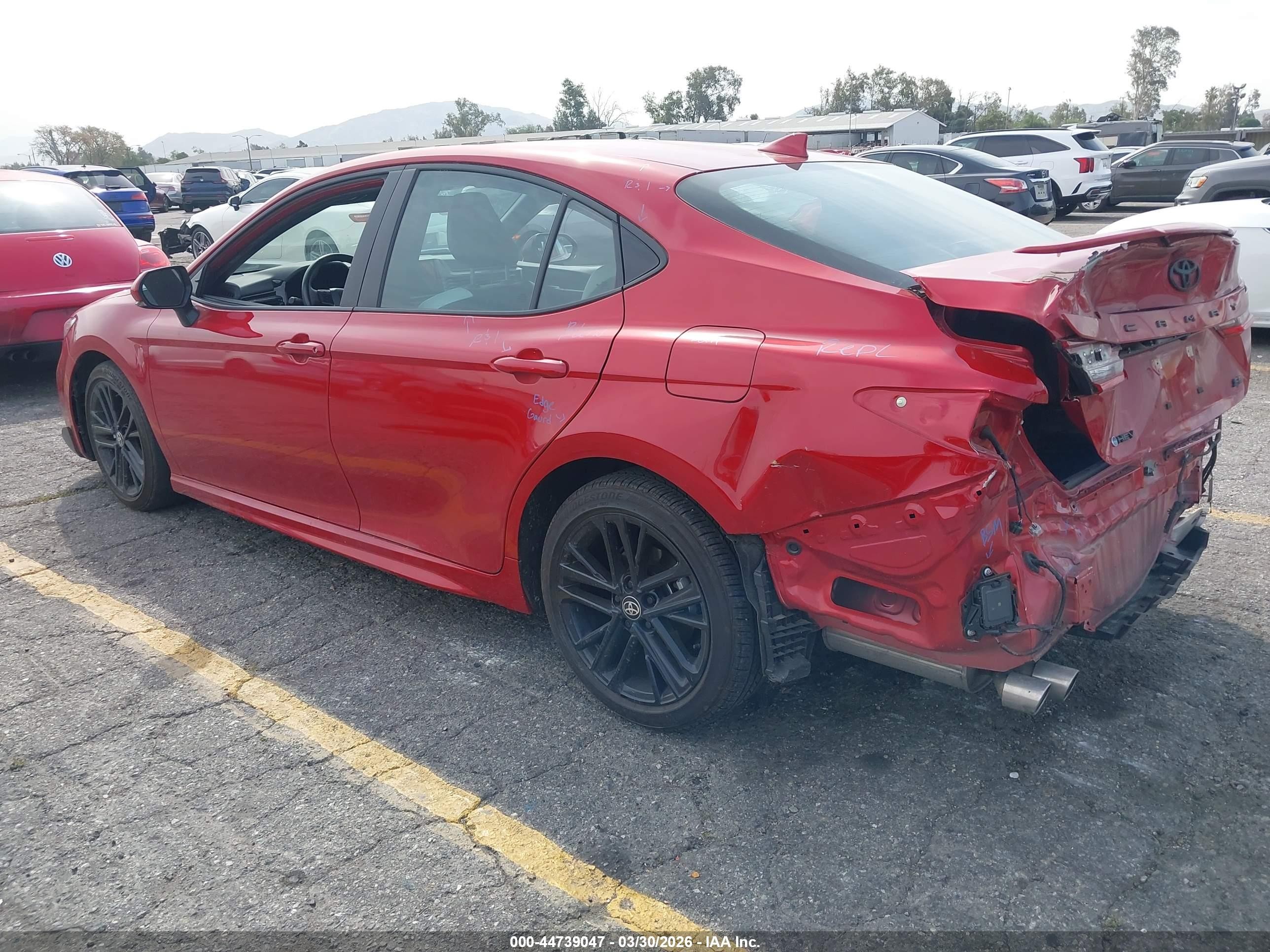 2025 Toyota Camry VIN 4T1DAACK2SU128247 IAAI salvage auction — Rear End, Salvage (California), sold $12,600 on 2026-07-10 (photo 3)