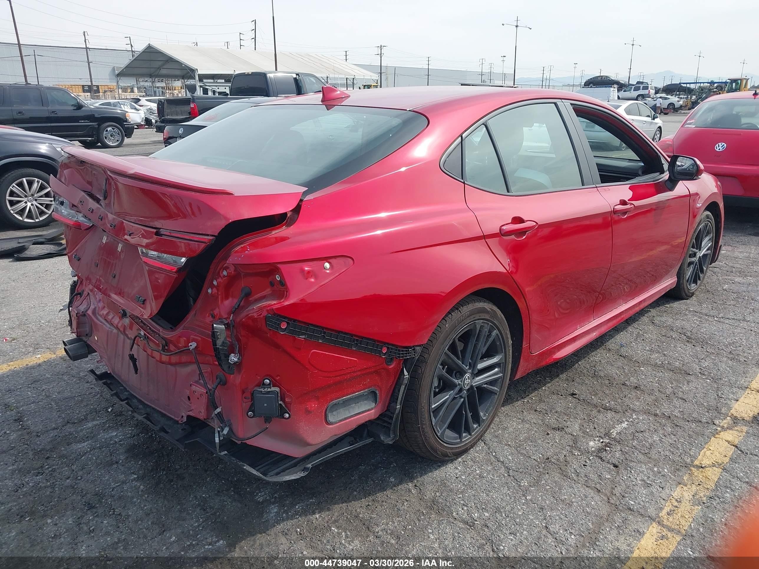 2025 Toyota Camry VIN 4T1DAACK2SU128247 IAAI salvage auction — Rear End, Salvage (California), sold $12,600 on 2026-07-10 (photo 4)