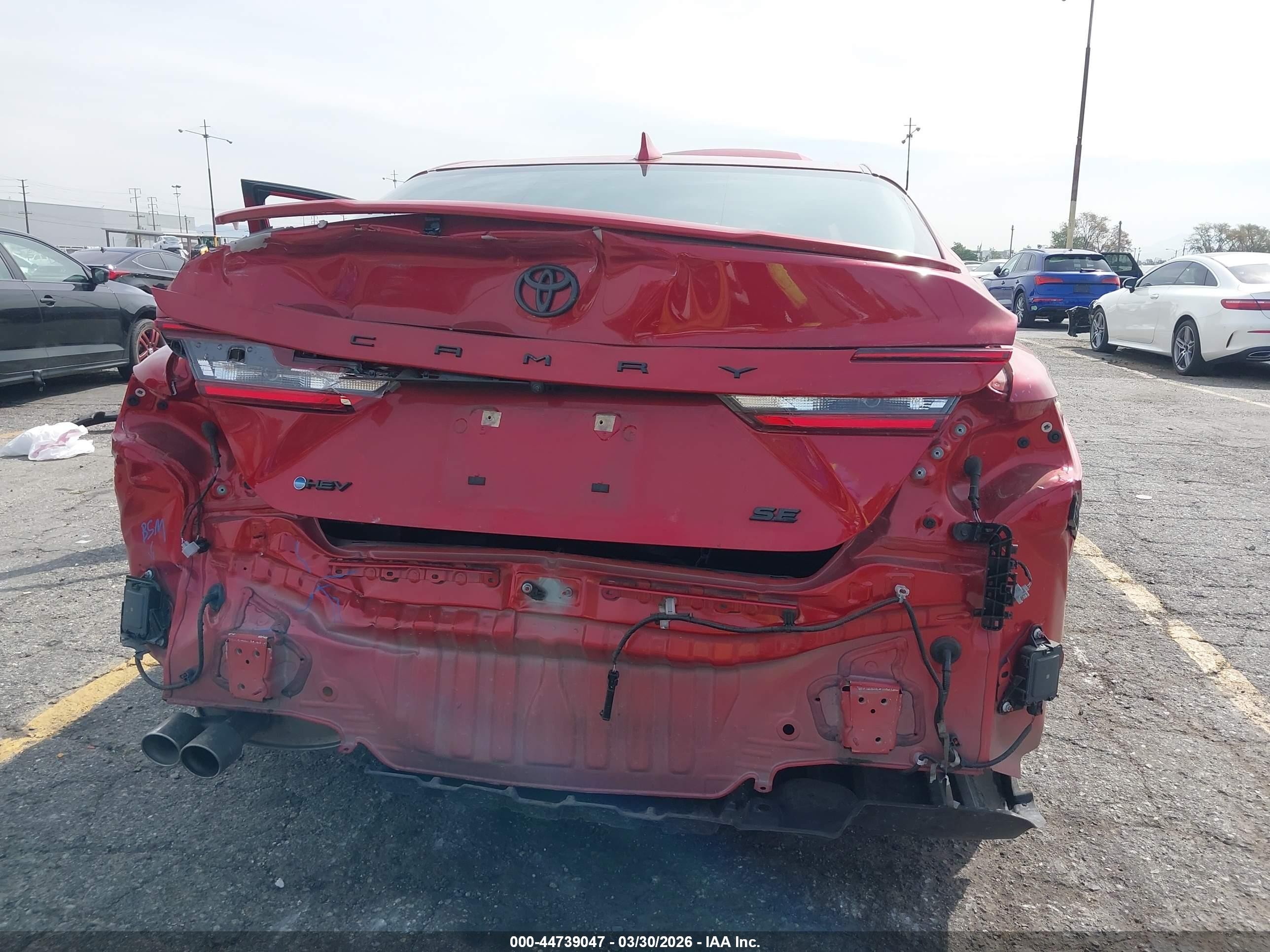 2025 Toyota Camry VIN 4T1DAACK2SU128247 IAAI salvage auction — Rear End, Salvage (California), sold $12,600 on 2026-07-10 (photo 6)