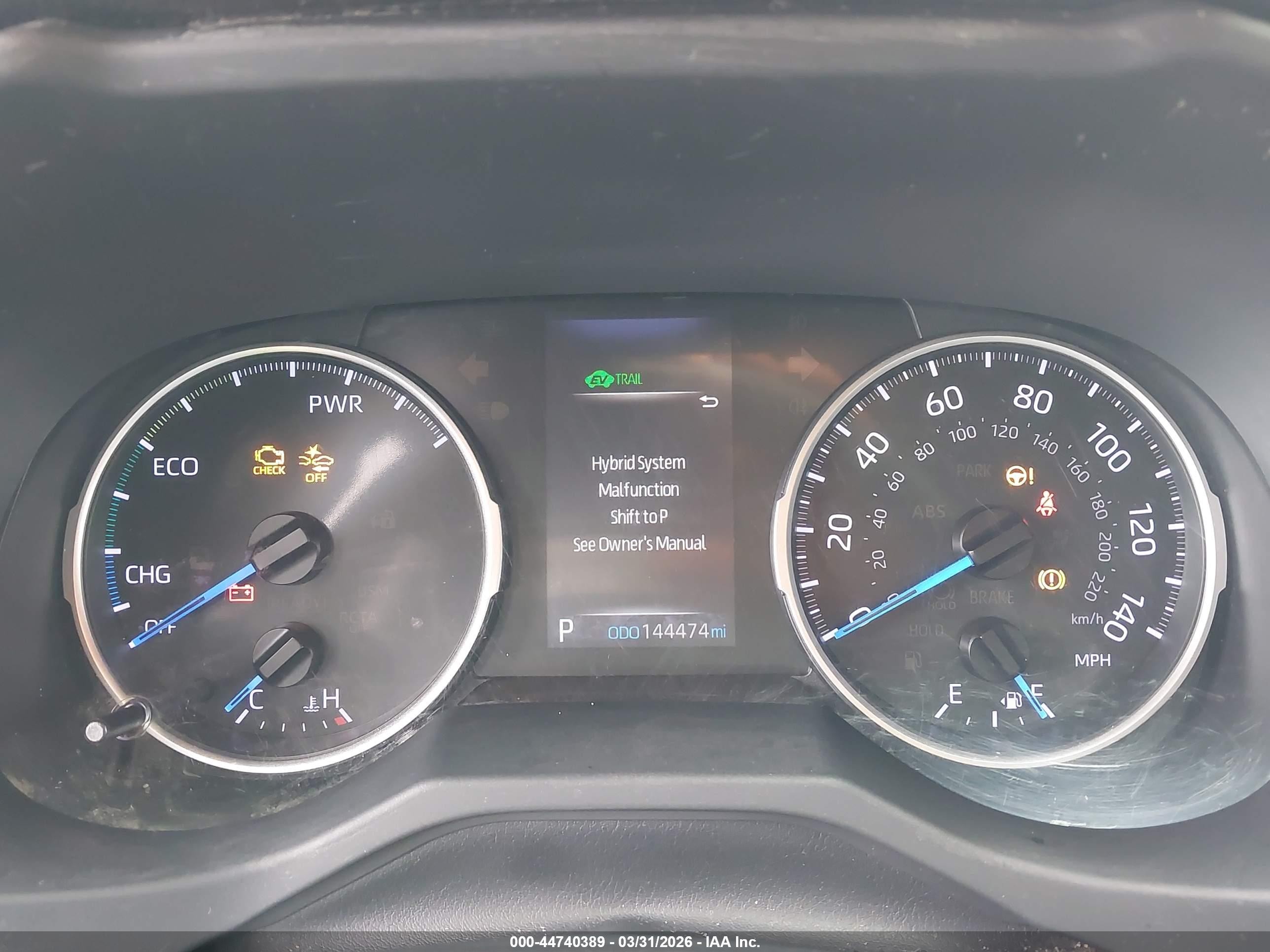 2019 Toyota RAV4 Hybrid VIN JTMLWRFV9KD013943 IAAI salvage auction — Rear End, Salvage (Oregon), sold $6,950 on 2026-07-09 (photo 7)