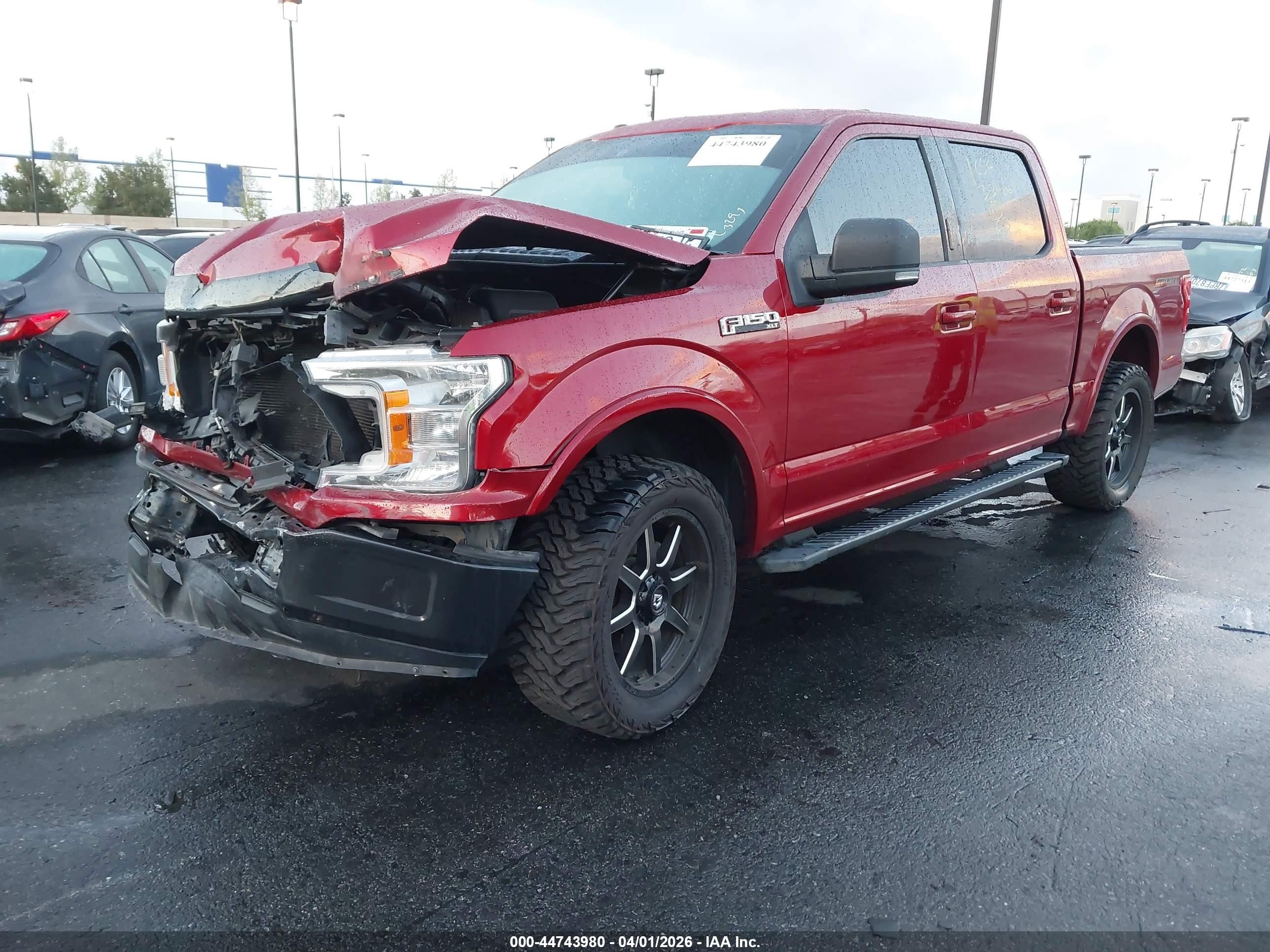 2018 Ford F-150 VIN 1FTEW1C52JKC33370 IAAI salvage auction — Front End, Salvage Certificate (California), sold $8,775 on 2026-07-10 (photo 2)