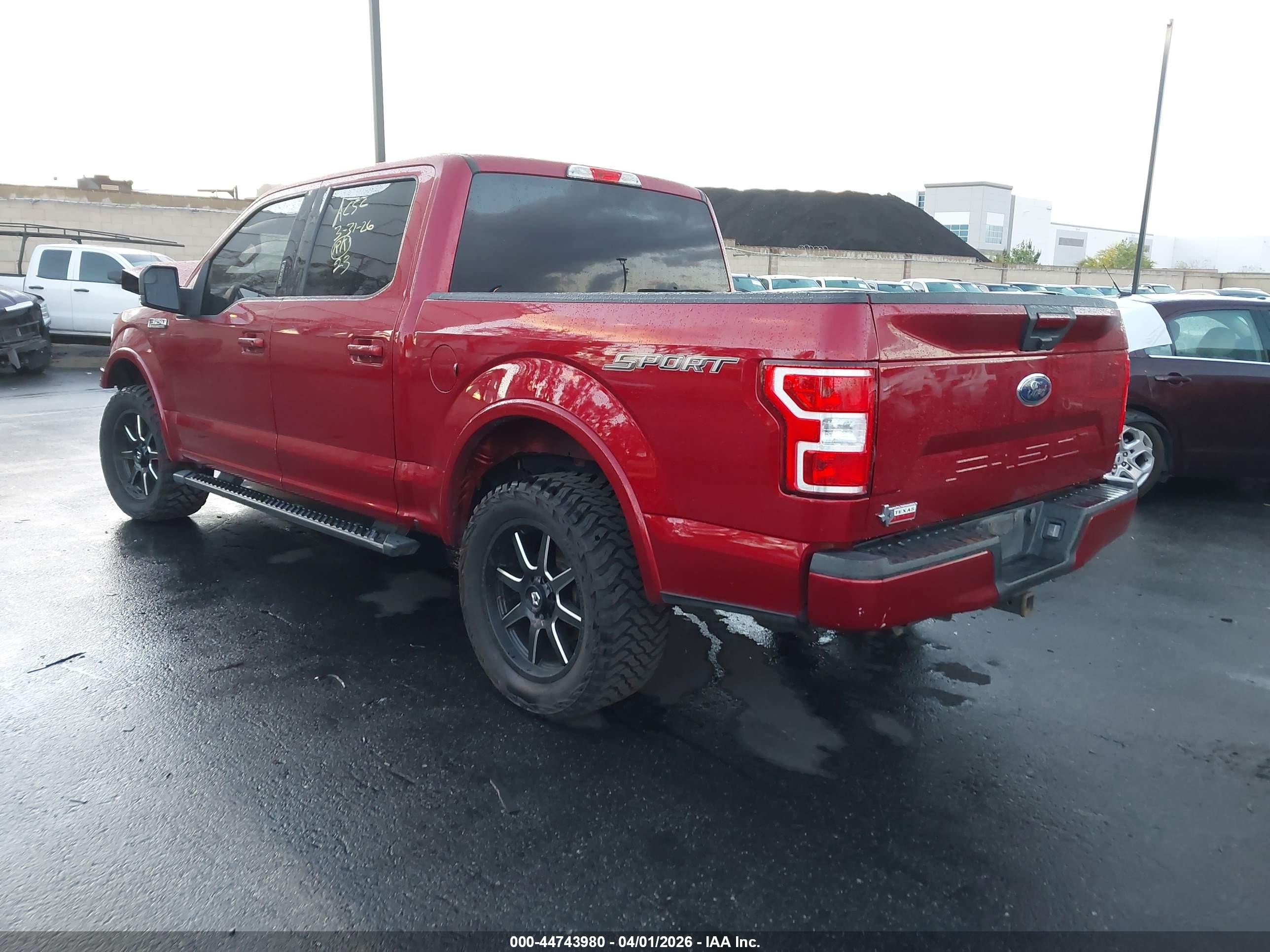 2018 Ford F-150 VIN 1FTEW1C52JKC33370 IAAI salvage auction — Front End, Salvage Certificate (California), sold $8,775 on 2026-07-10 (photo 3)