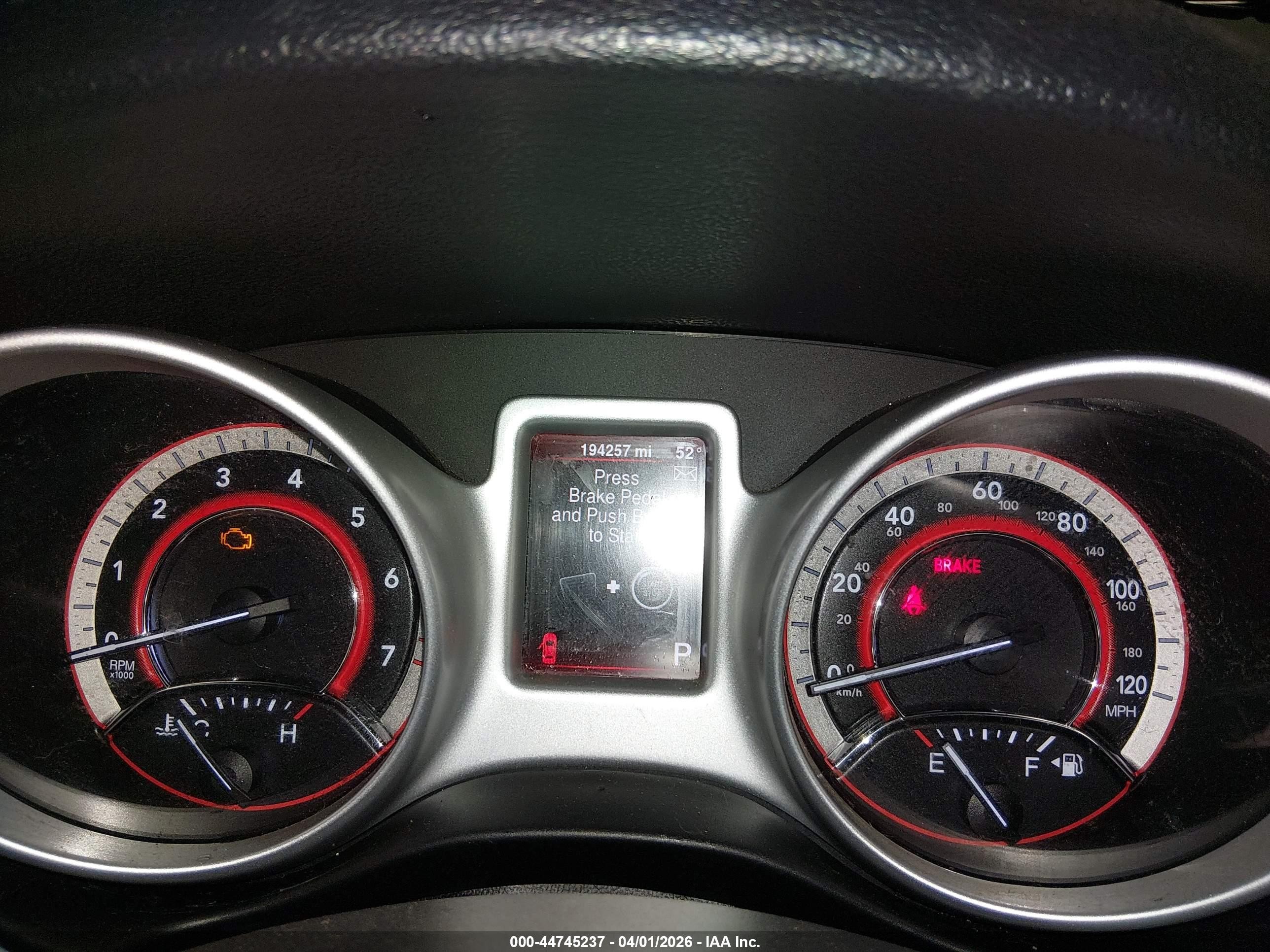 2015 Dodge Journey VIN 3C4PDDBGXFT755608 IAAI salvage auction — Water/Flood, Salvage (Oregon), sold $100 on 2026-07-09 (photo 7)