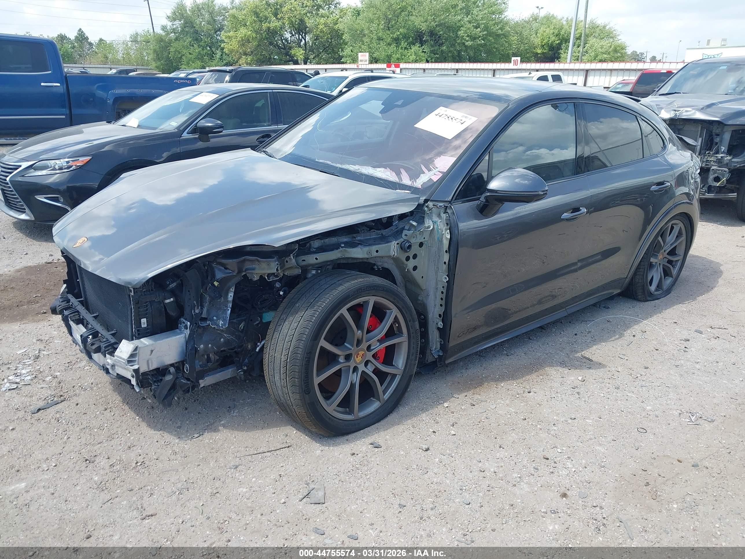 2023 Porsche Cayenne coupe VIN WP1BG2AY5PDA33226 IAAI salvage auction — Front & Rear, Certificate Of Destruction (Florida), sold $37,500 on 2026-03-23 (photo 2)