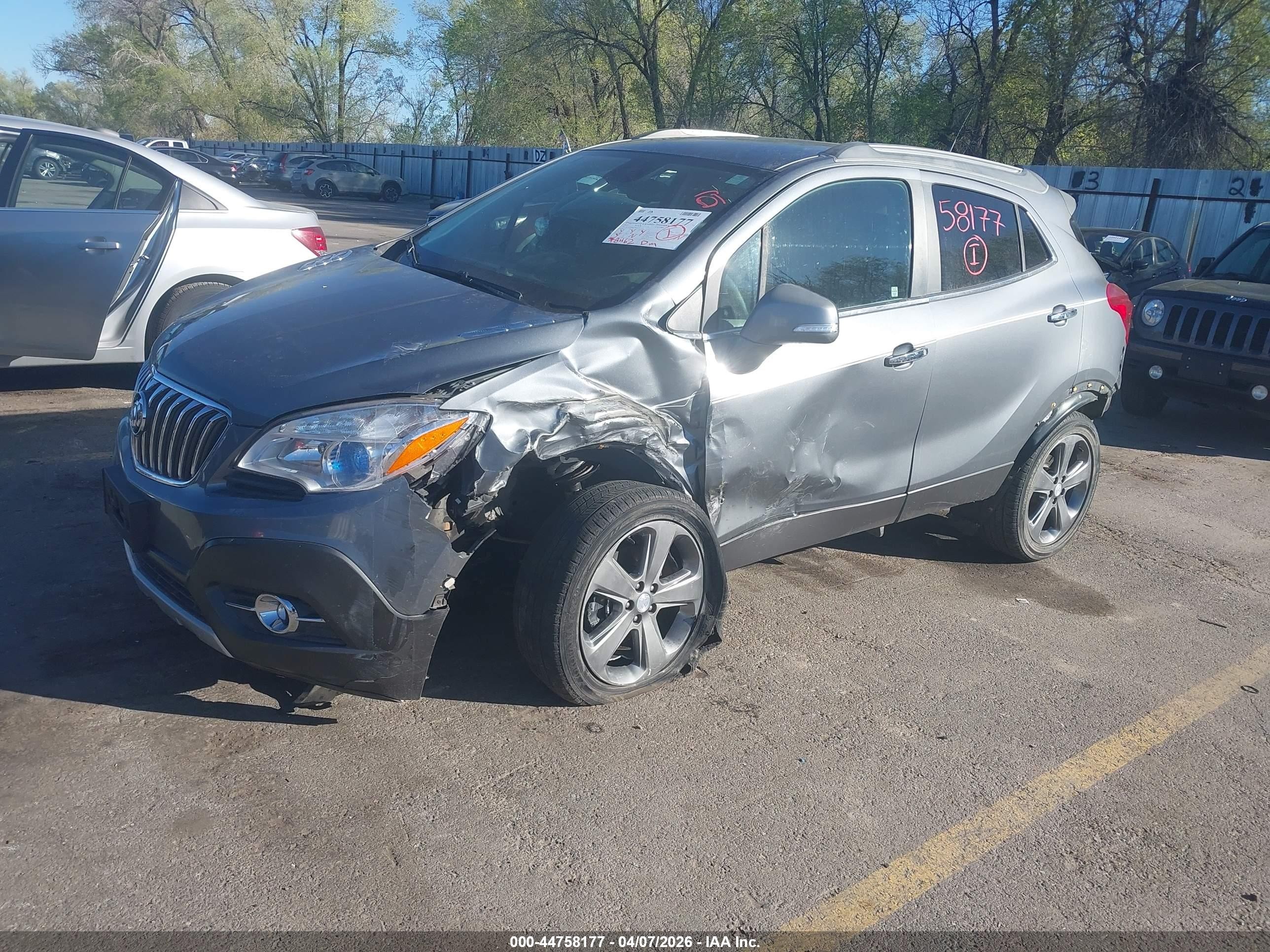 2014 Buick Encore VIN KL4CJFSB6EB611510 IAAI salvage auction — Side, Salvage (Utah), sold $400 on 2026-07-02 (photo 2)