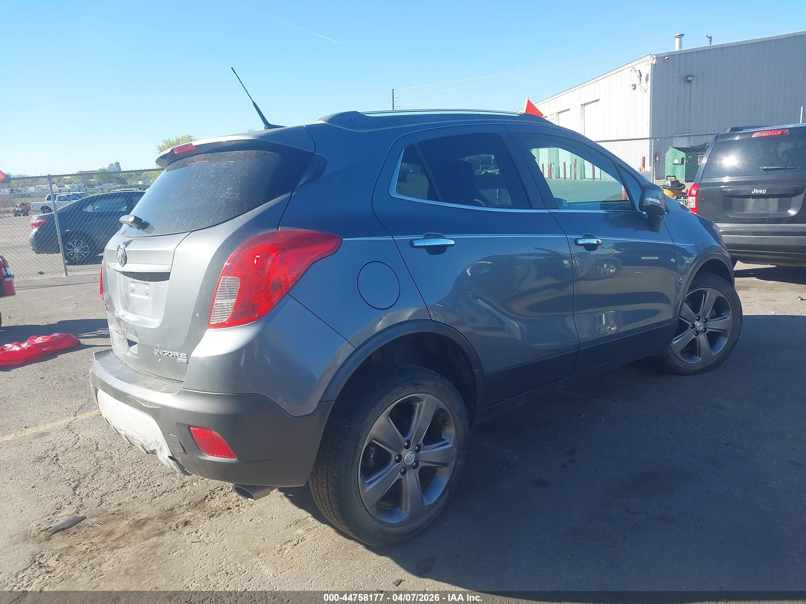 2014 Buick Encore VIN KL4CJFSB6EB611510 IAAI salvage auction — Side, Salvage (Utah), sold $400 on 2026-07-02 (photo 4)