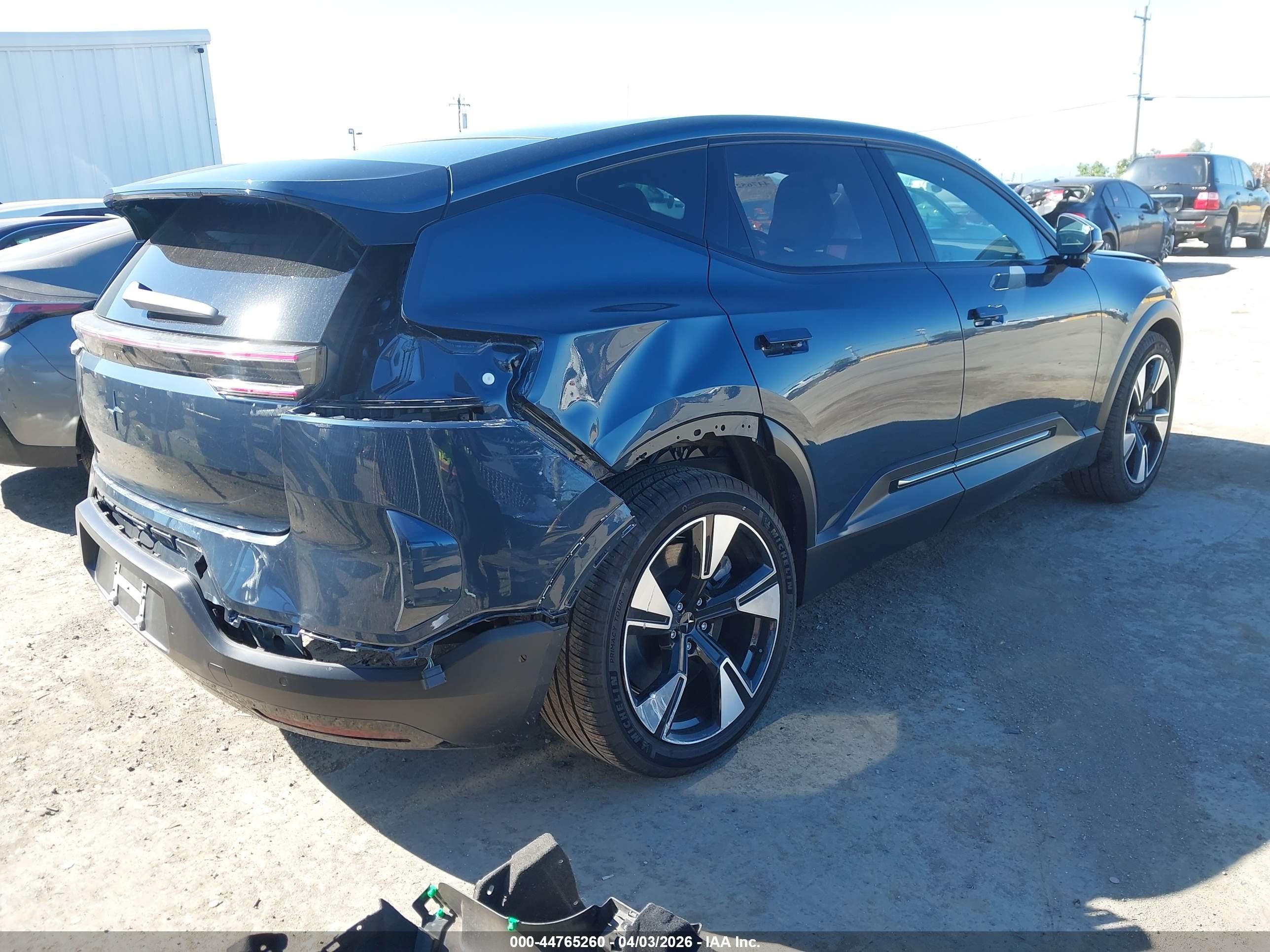 2025 Polestar 3 VIN 7SYEA3YB6SG025272 IAAI salvage auction — Rear End, Salvage (California), sold $23,100 on 2026-08-13 (photo 4)