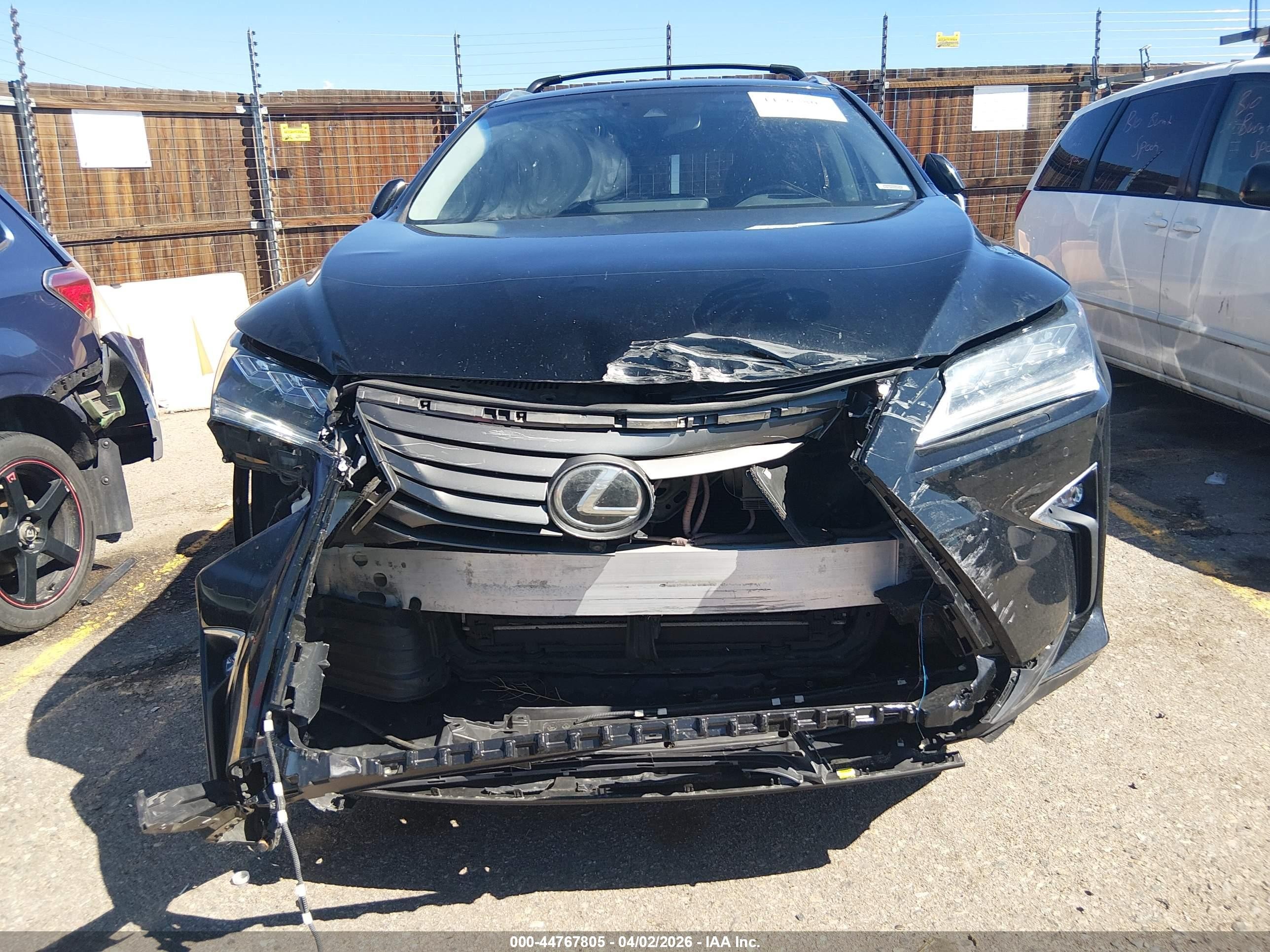 2017 Lexus Rx VIN 2T2BZMCA9HC057479 IAAI salvage auction — Front End, Salvage (Colorado), sold $9,600 on 2026-10-01 (photo 6)
