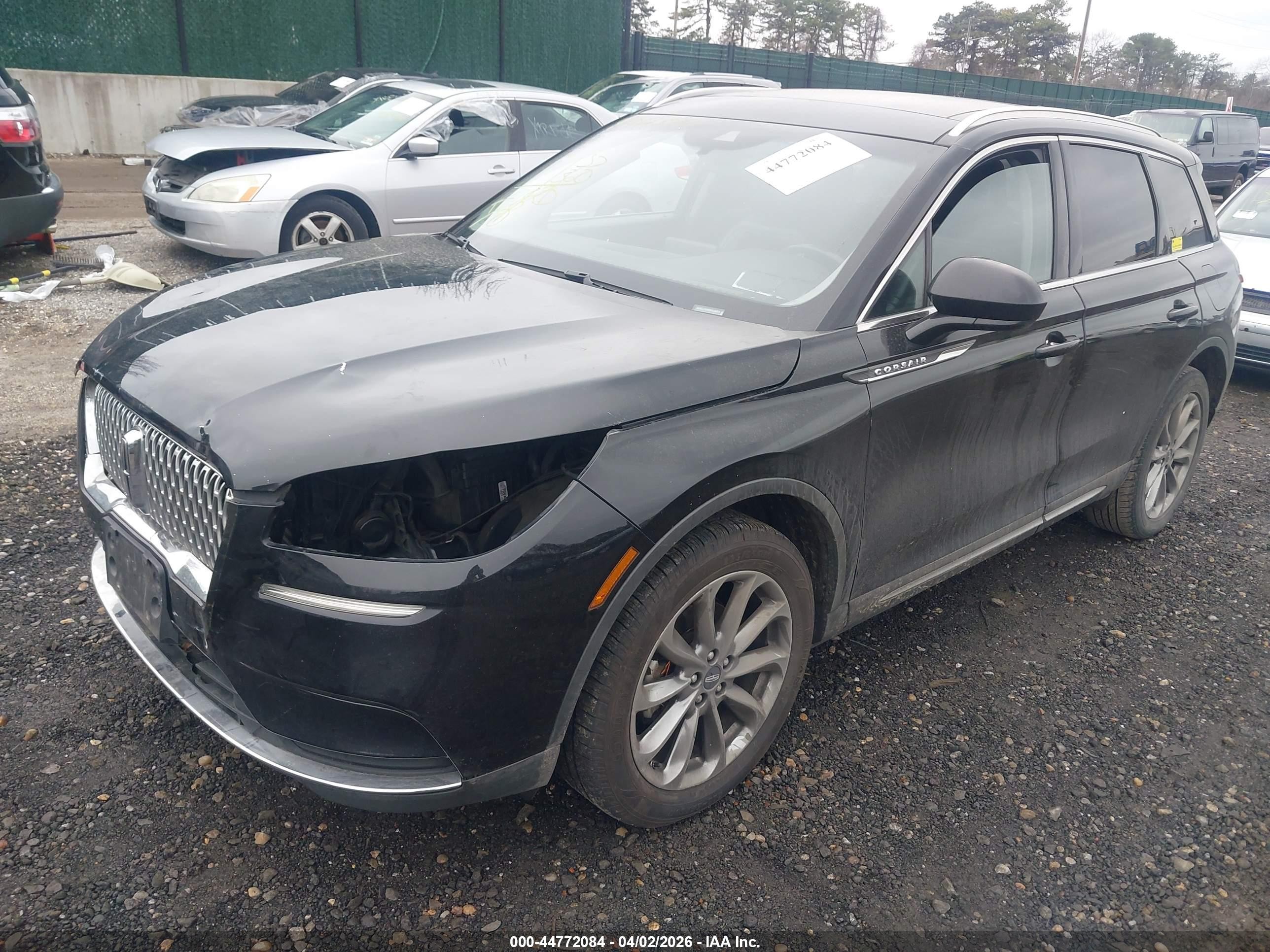 2021 Lincoln Corsair VIN 5LMCJ1D98MUL08372 IAAI salvage auction — Front End, Mv-907A (New York), sold $2,100 on 2026-05-26 (photo 2)