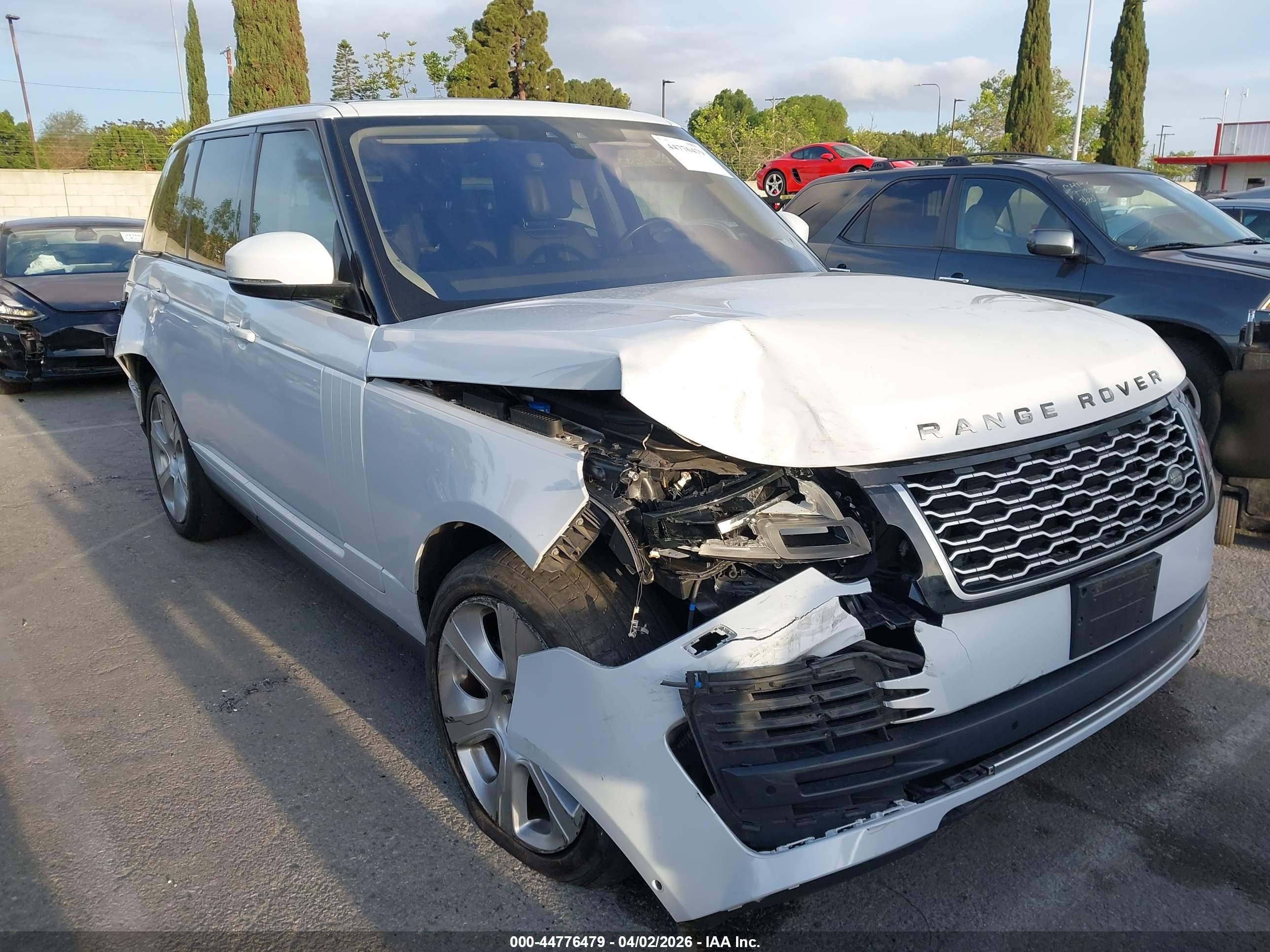 2019 Land rover RANGE ROVER VIN SALGS2RE4KA531081 IAAI salvage auction — Rear End, Salvage (California), sold $10,600 on 2026-05-25 (photo 1)