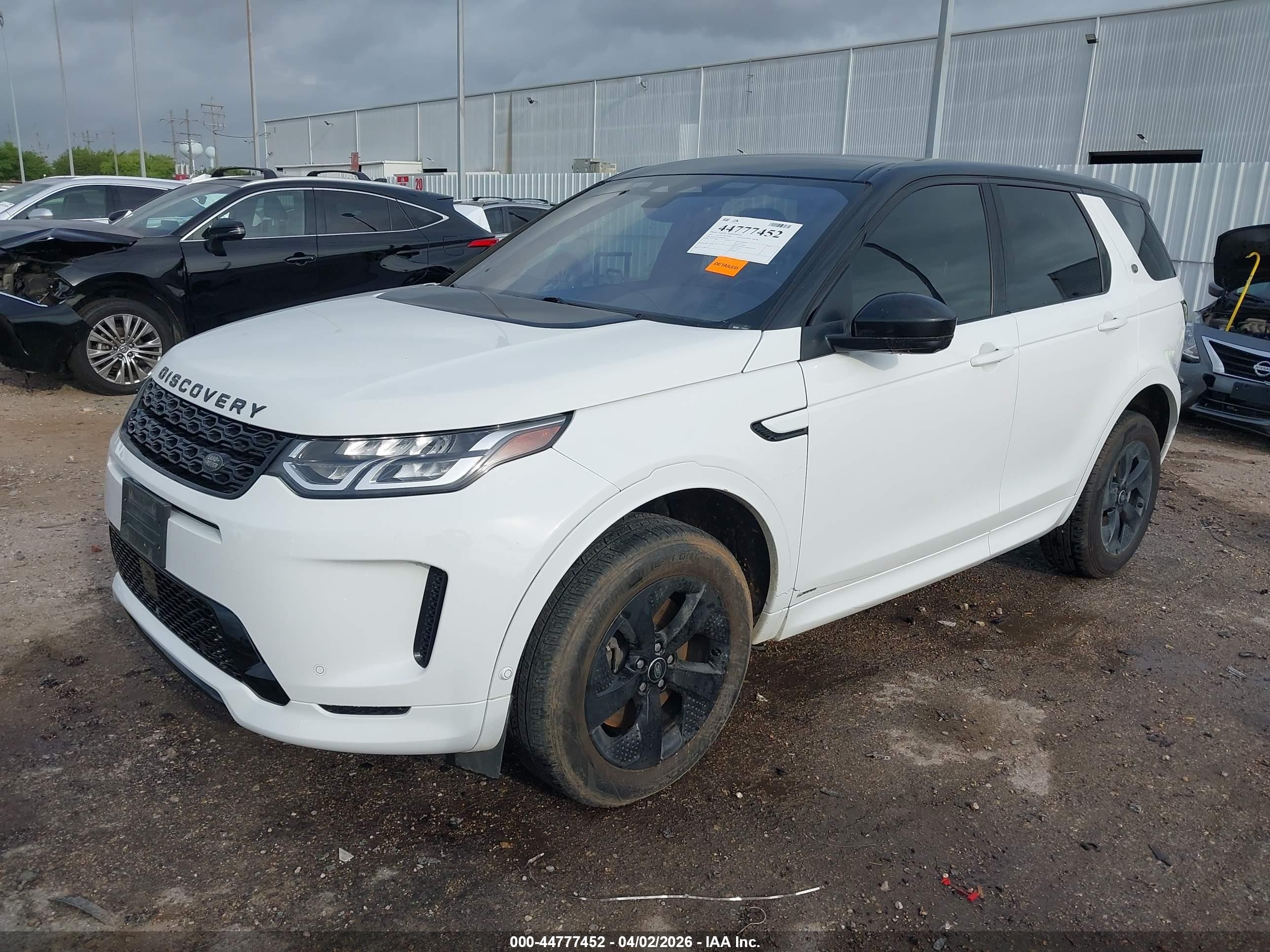 2021 Land rover Discovery sport VIN SALCT2FX4MH899210 IAAI salvage auction — Front End, Original (Texas), sold $3,500 on 2026-09-19 (photo 2)