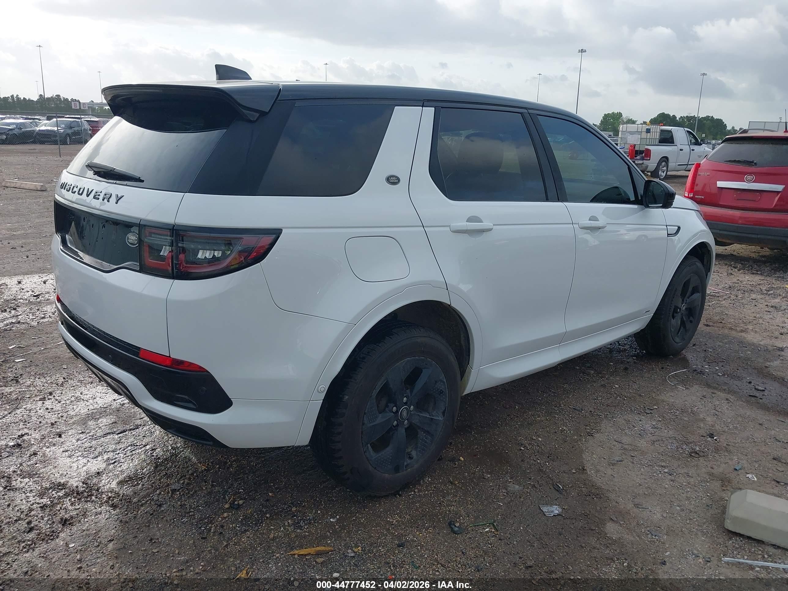 2021 Land rover Discovery sport VIN SALCT2FX4MH899210 IAAI salvage auction — Front End, Original (Texas), sold $3,500 on 2026-09-19 (photo 4)
