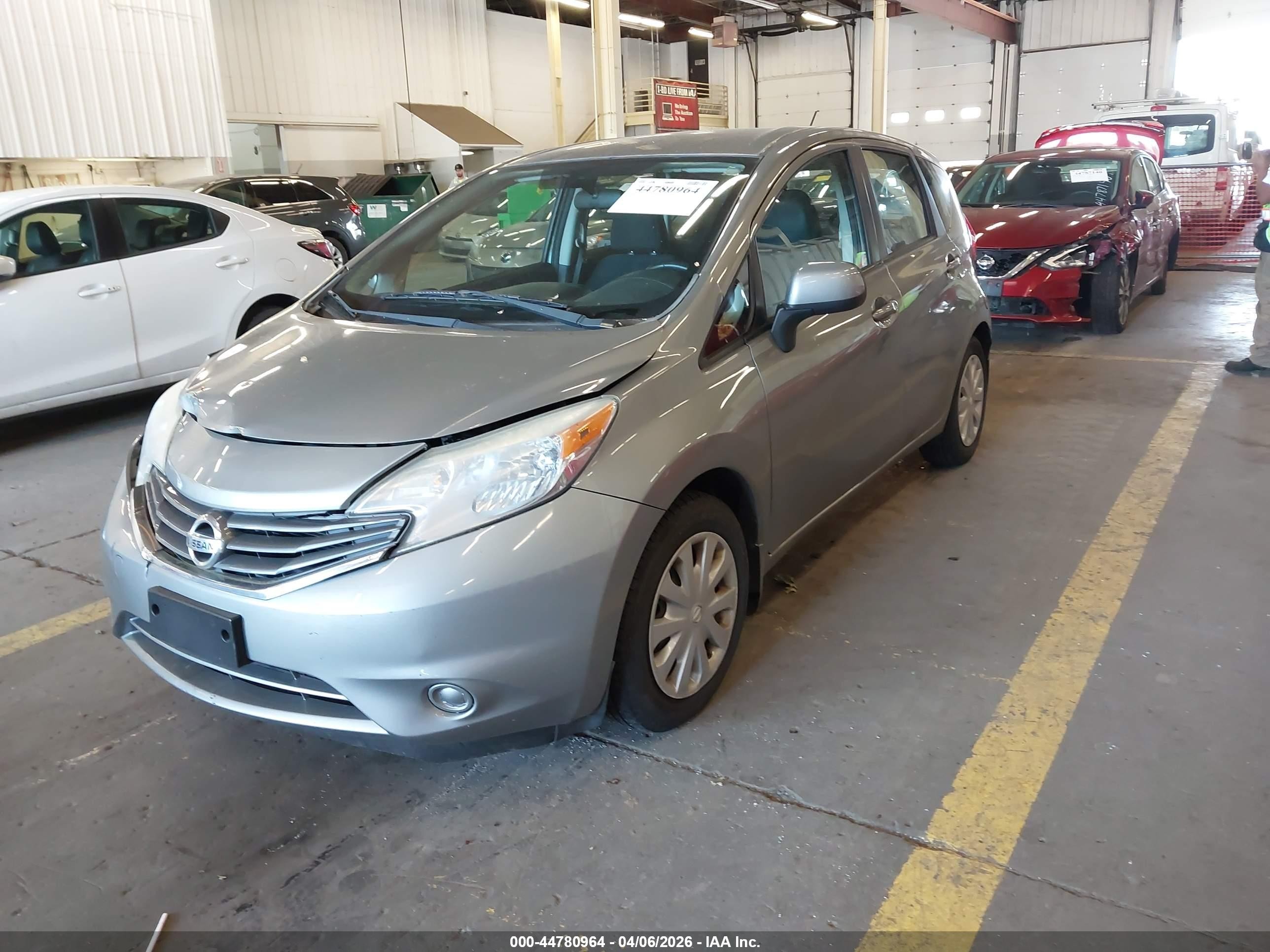 2014 Nissan Versa Note VIN 3N1CE2CP5EL396040 IAAI salvage auction — Front End, Clear (Indiana), sold $925 on 2026-07-09 (photo 2)