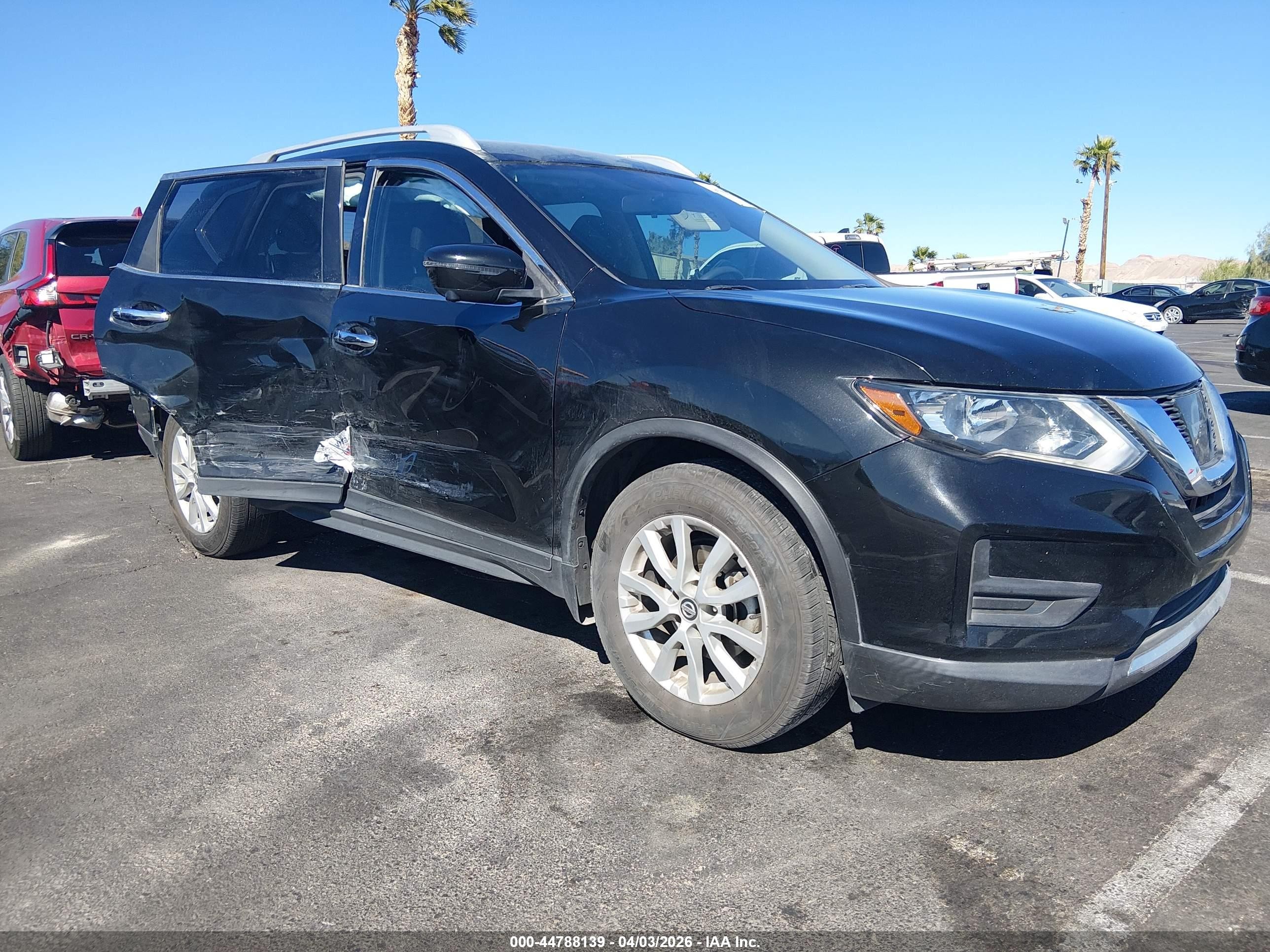 2017 Nissan Rogue VIN KNMAT2MT3HP575983 IAAI salvage auction — Side, Salvage (Nevada), sold $1,900 on 2026-07-01 (photo 1)