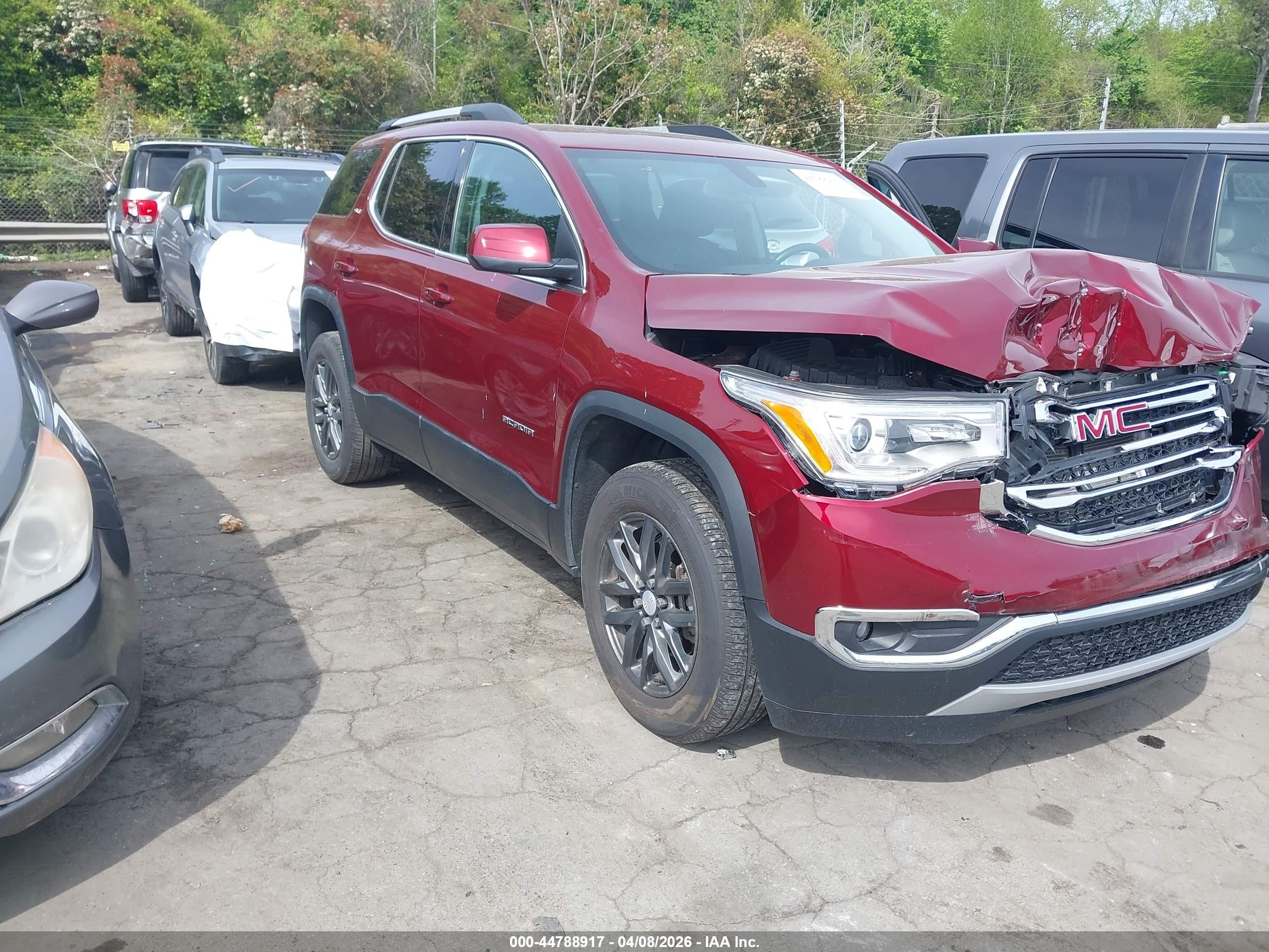 2018 GMC Acadia VIN 1GKKNMLS7JZ127151 IAAI salvage auction — Front End, Salvage (North Carolina), sold $4,075 on 2026-09-27 (photo 1)