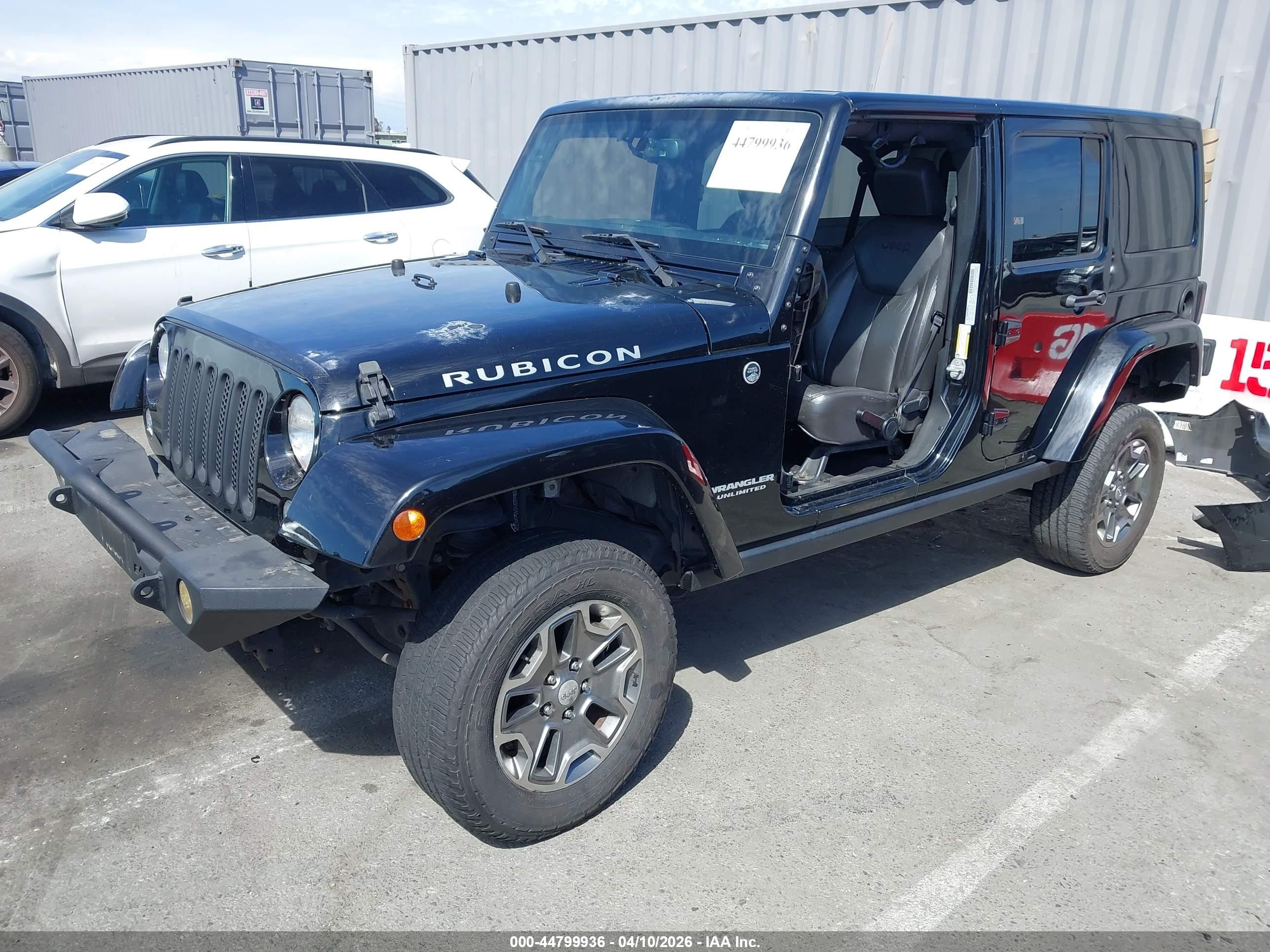 2015 Jeep Wrangler Unlimited VIN 1C4BJWFG5FL538116 IAAI salvage auction — Side, Salvage (California), sold $3,950 on 2026-07-09 (photo 2)