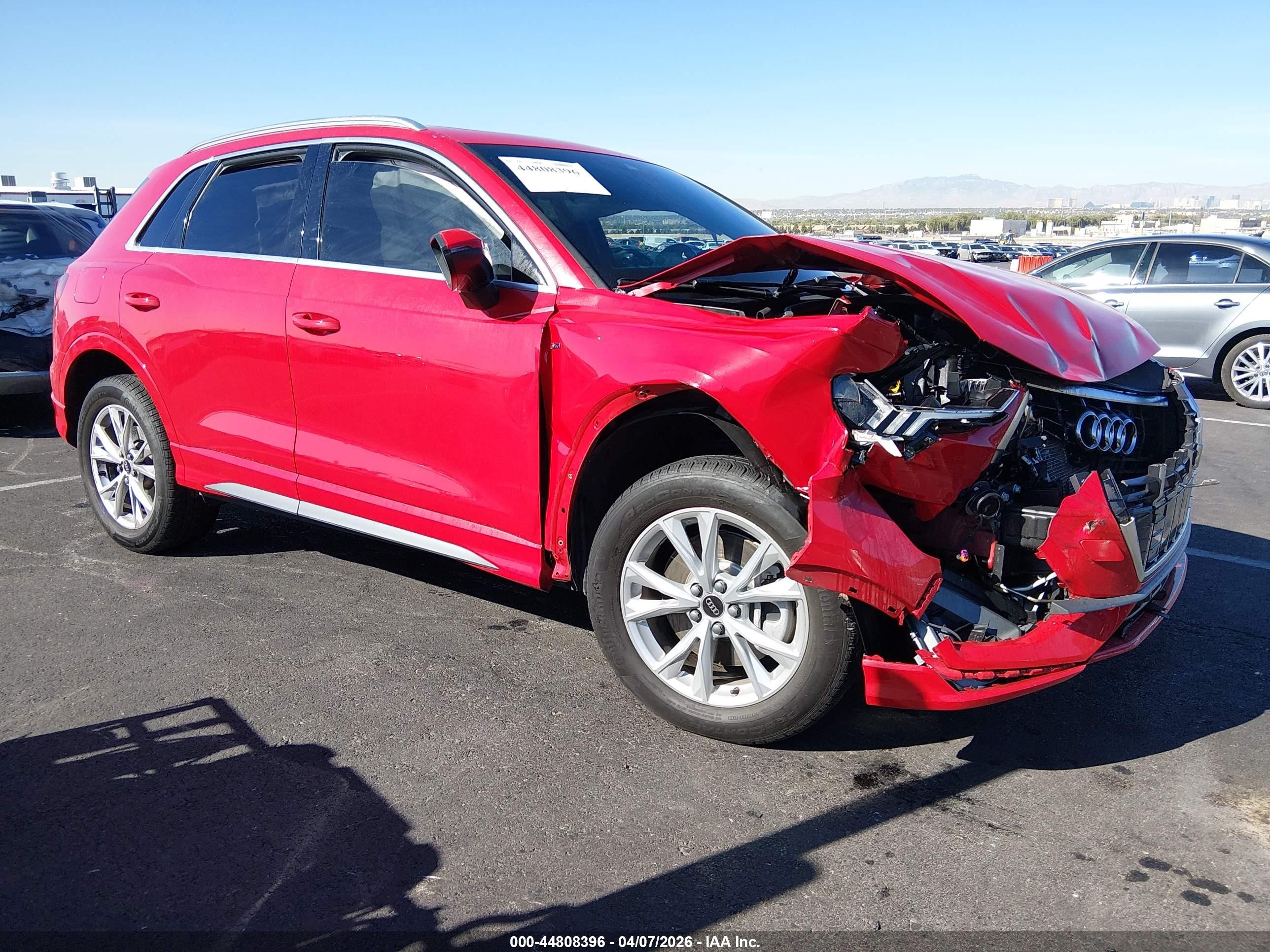 2024 Audi Q3 VIN WA1DECF35R1102644 IAAI salvage auction — Front End, Salvage (Nevada), sold $6,000 on 2026-07-10 (photo 1)